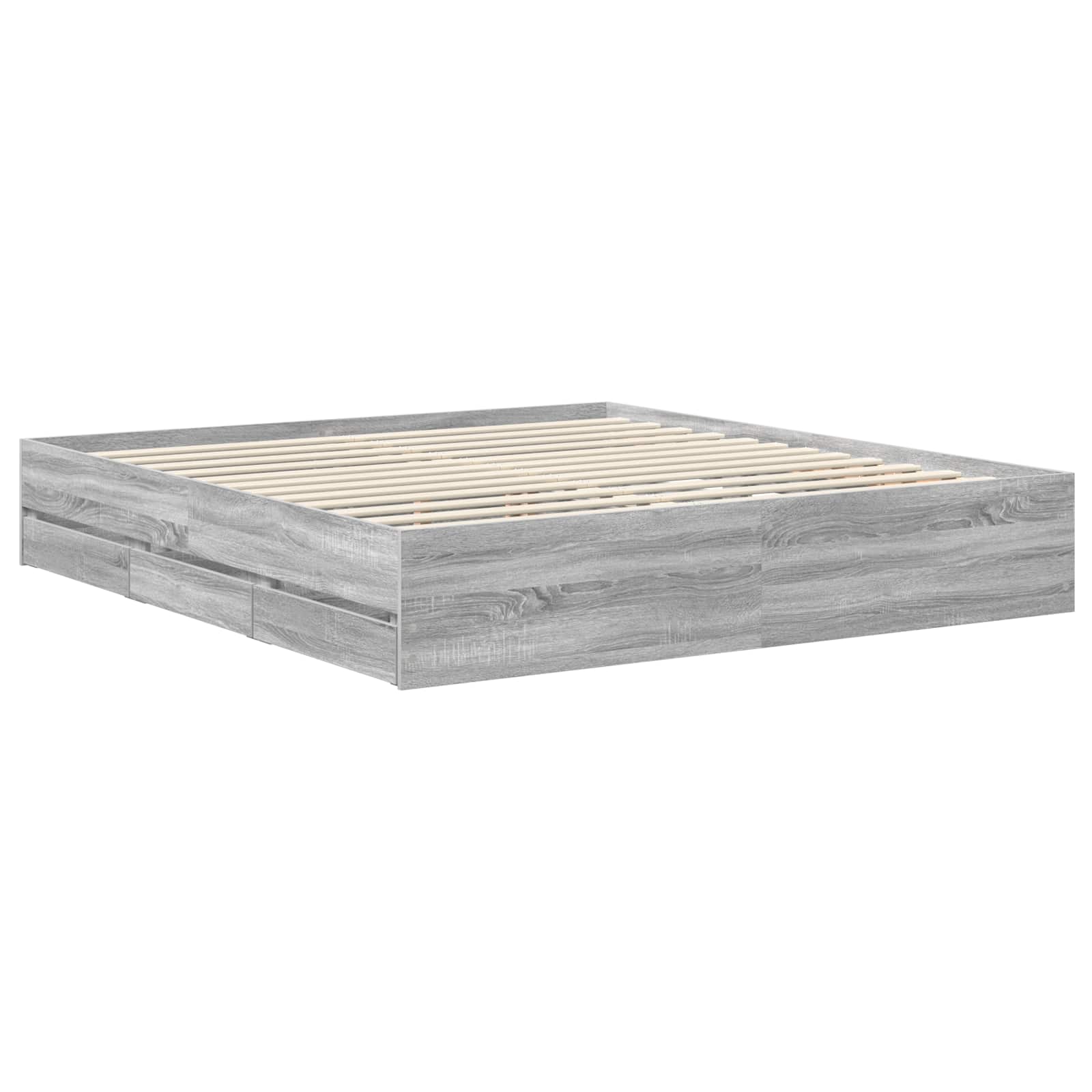 Cadre de lit Gris Sonoma 180 x 200 cm Bois Ingénierie - XIOS