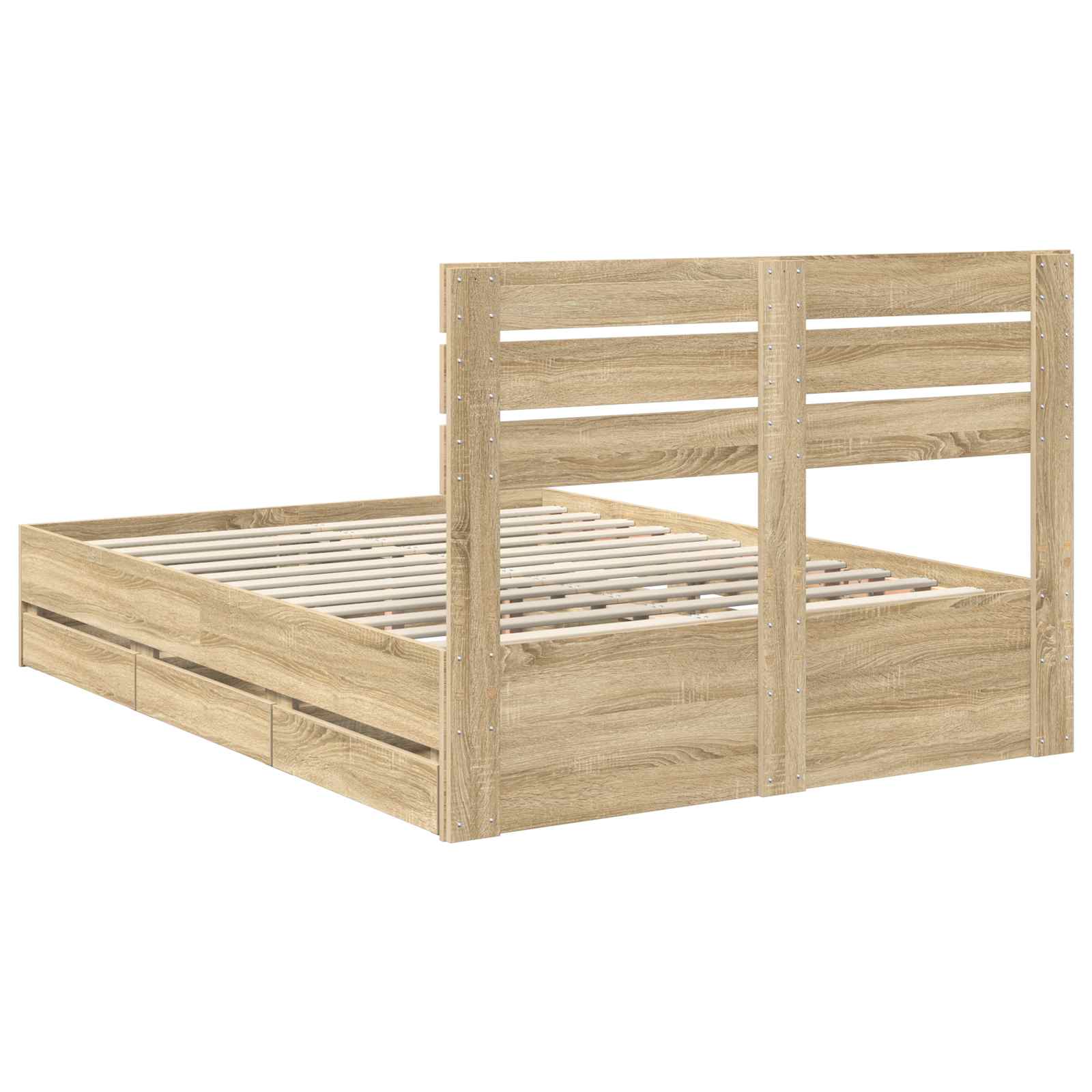 Cadre de lit Chêne Sonoma 160 x 200 cm Bois Ingénierie - XIOS