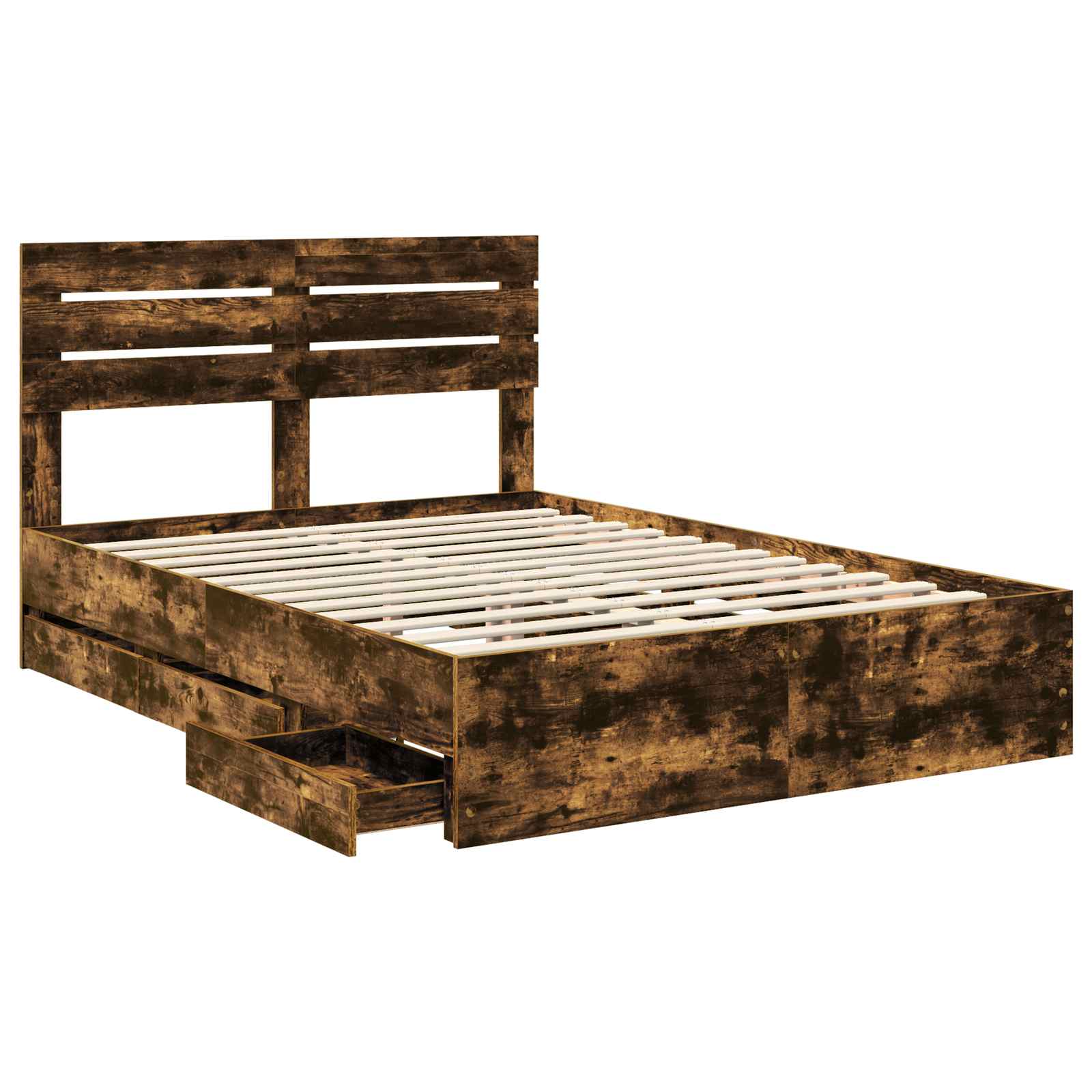 Cadre de lit Chêne fumé 160 x 200 cm Bois Ingénierie - XIOS