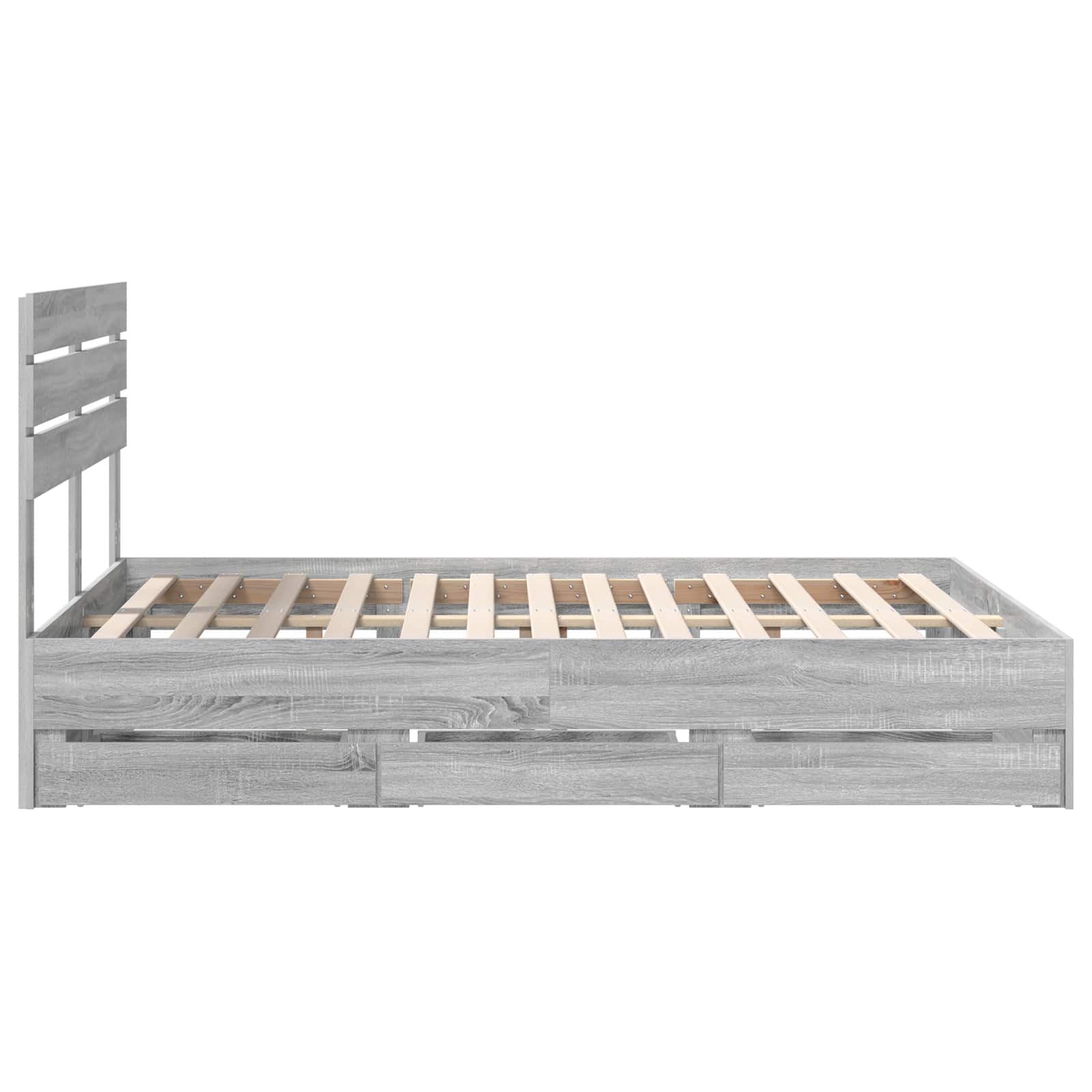 Cadre de lit Gris Sonoma 150 x 200 cm Bois Ingénierie - XIOS