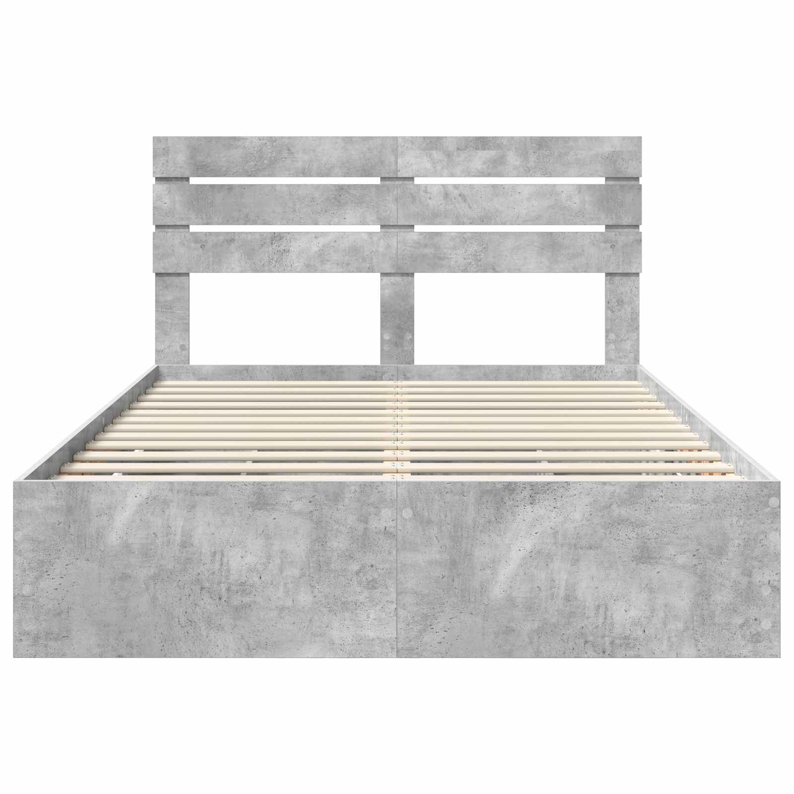 Cadre de lit Gris béton 140 x 200 cm Bois Ingénierie - XIOS