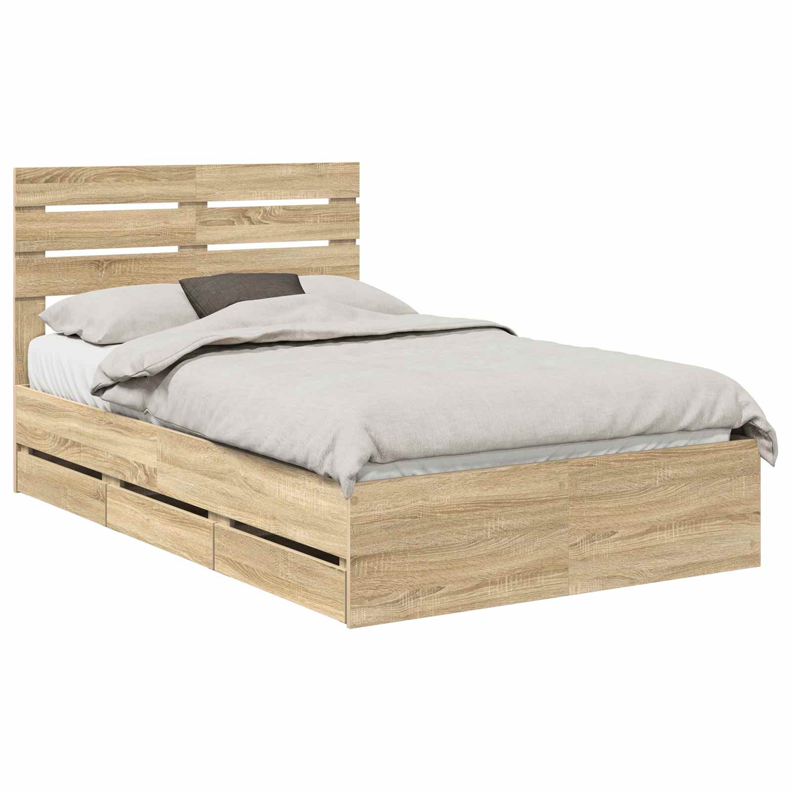 Cadre de lit Chêne Sonoma 120 x 190 cm Bois Ingénierie - XIOS