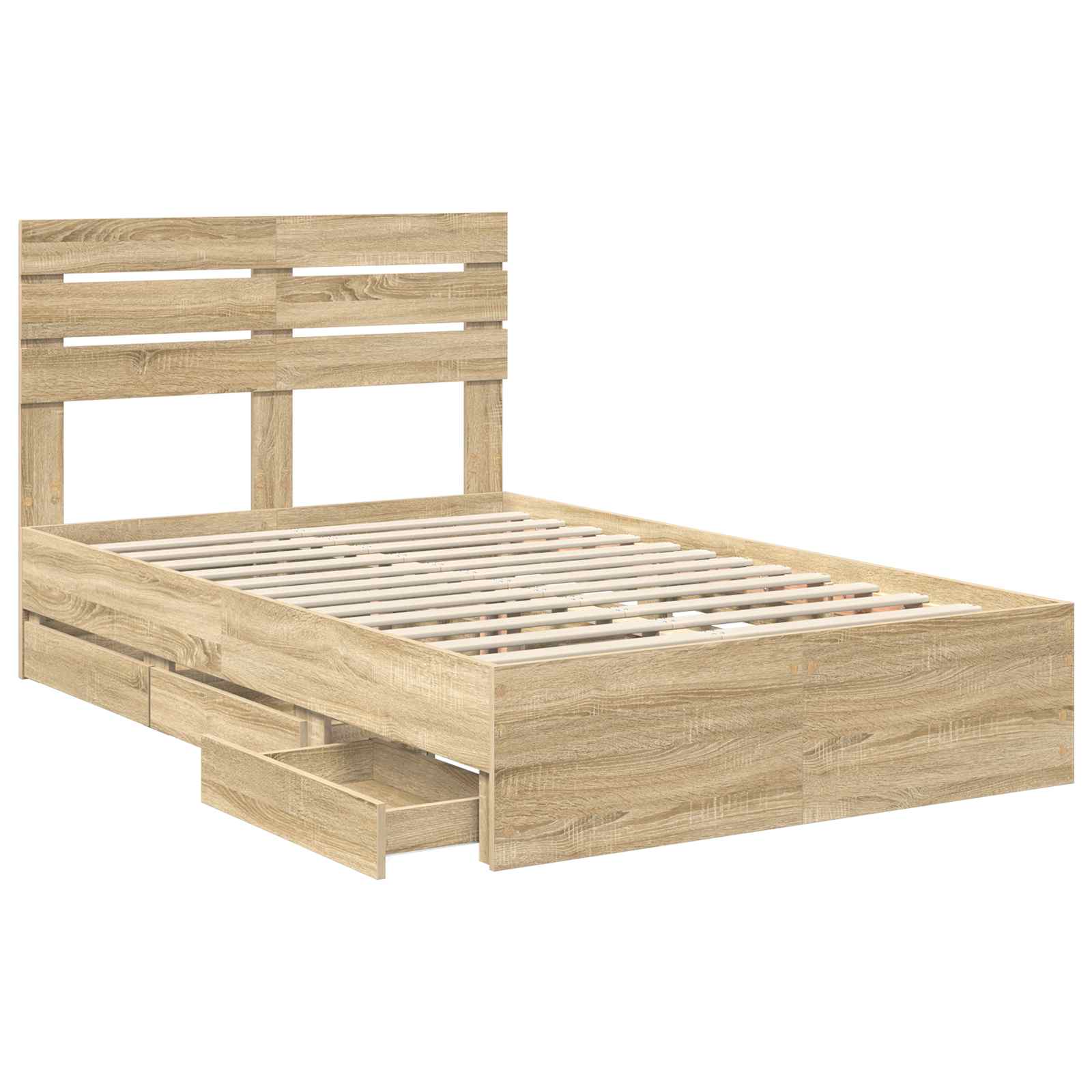 Cadre de lit Chêne Sonoma 120 x 190 cm Bois Ingénierie - XIOS