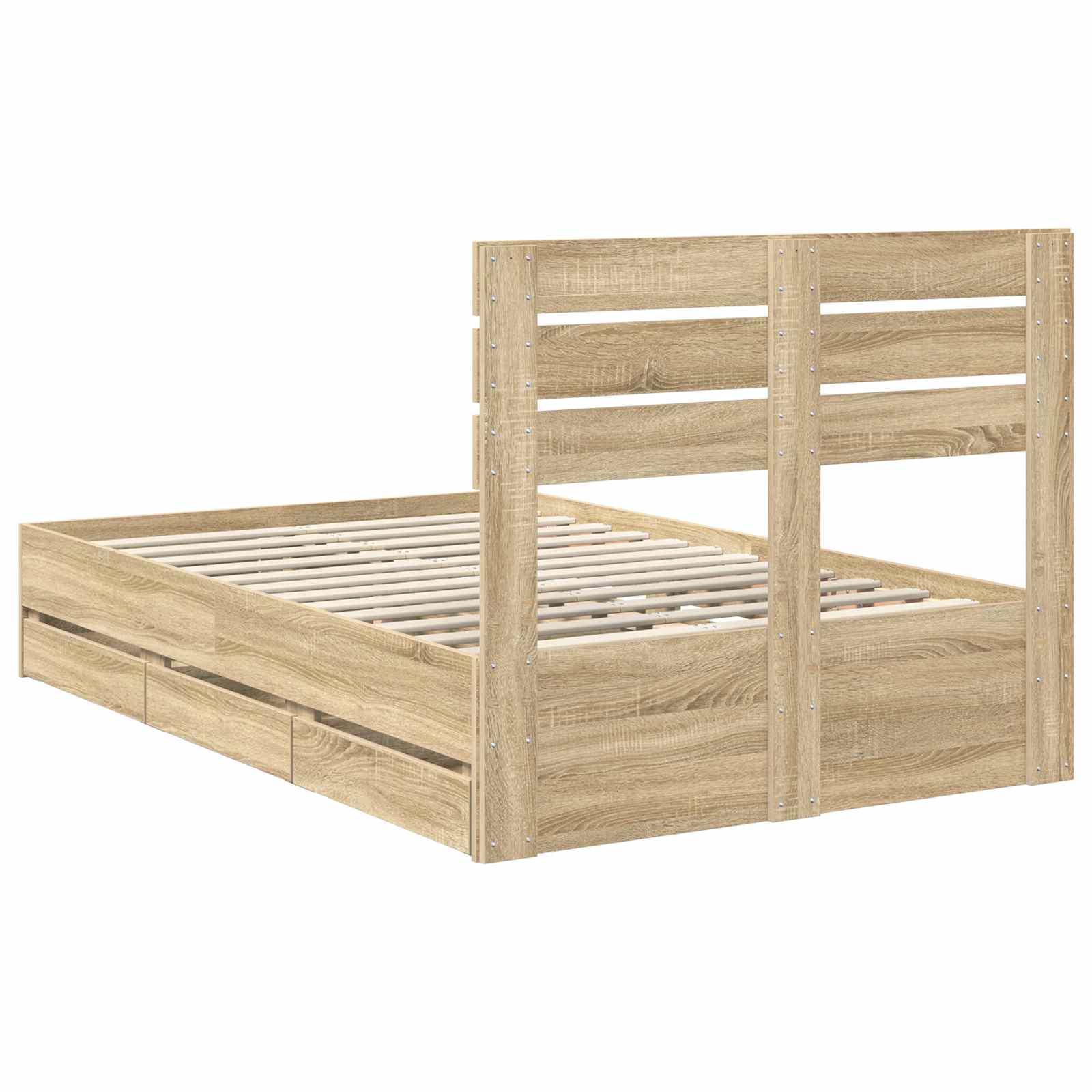 Cadre de lit Chêne Sonoma 120 x 190 cm Bois Ingénierie - XIOS