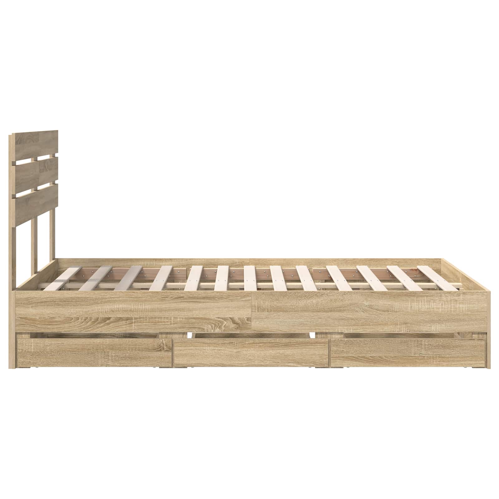 Cadre de lit Chêne Sonoma 120 x 190 cm Bois Ingénierie - XIOS