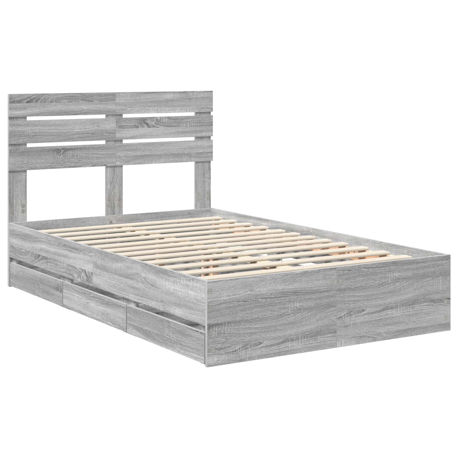 Cadre de lit Gris Sonoma 120 x 190 cm Bois Ingénierie - XIOS
