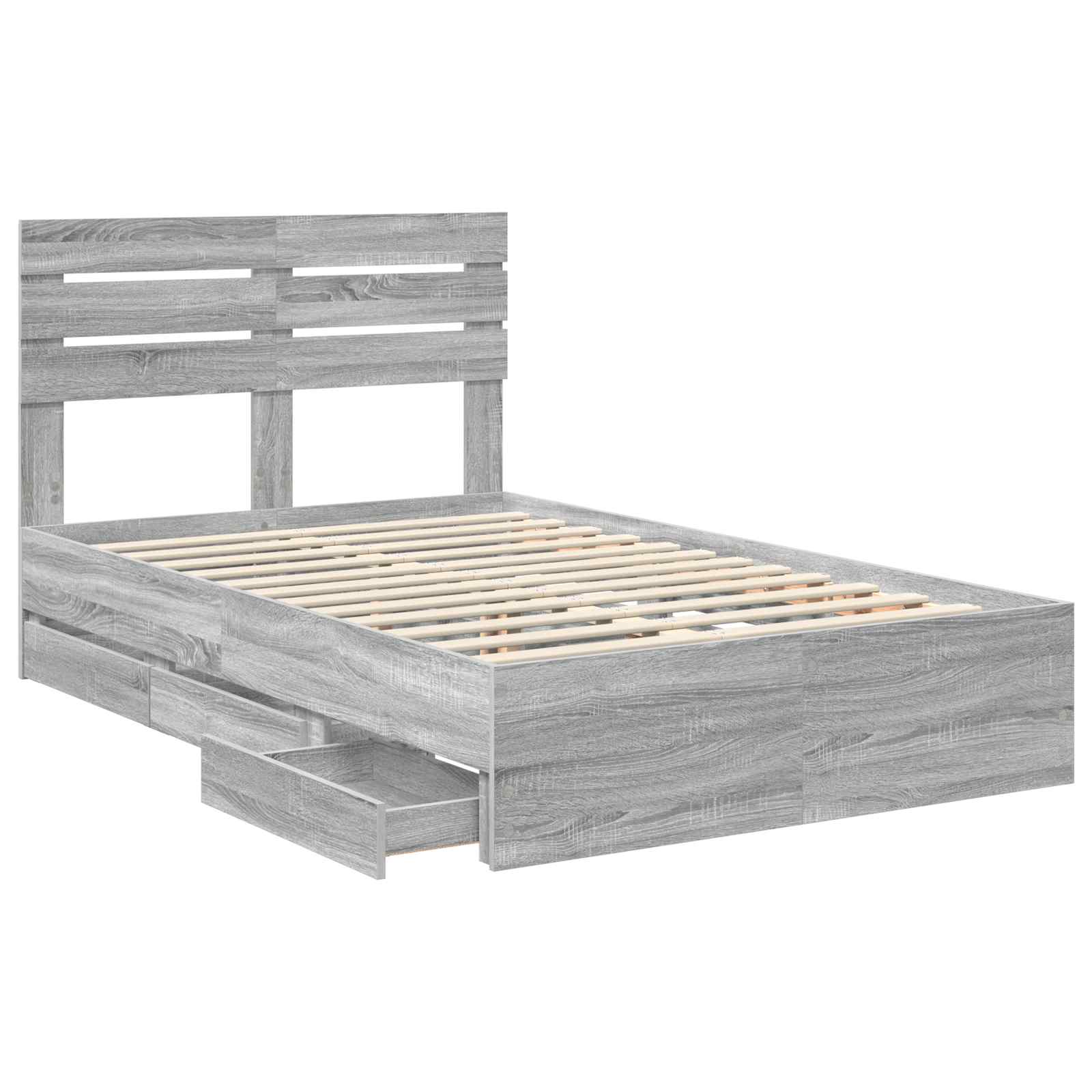 Cadre de lit Gris Sonoma 120 x 190 cm Bois Ingénierie - XIOS