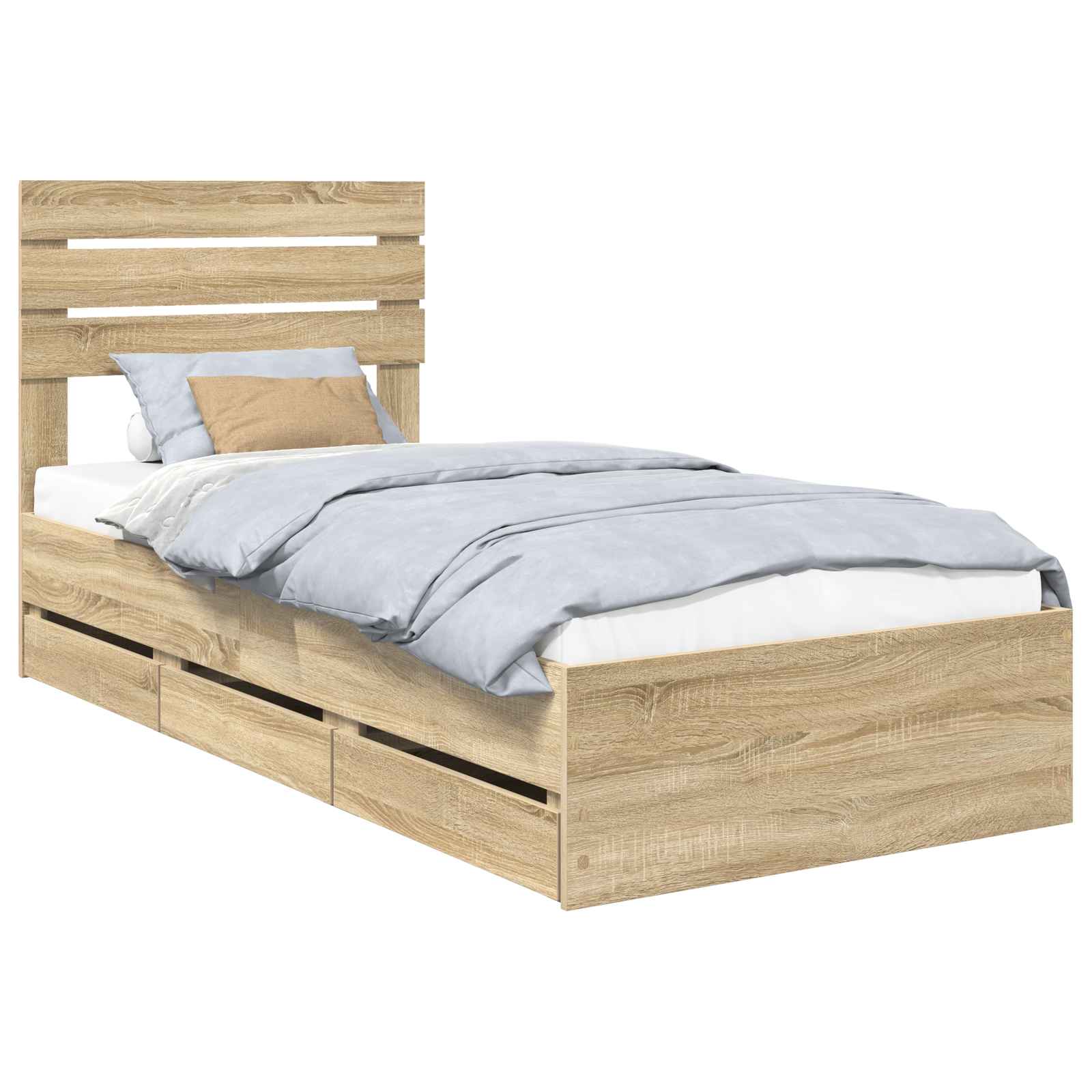 Cadre de lit Chêne Sonoma 100 x 200 cm Bois Ingénierie