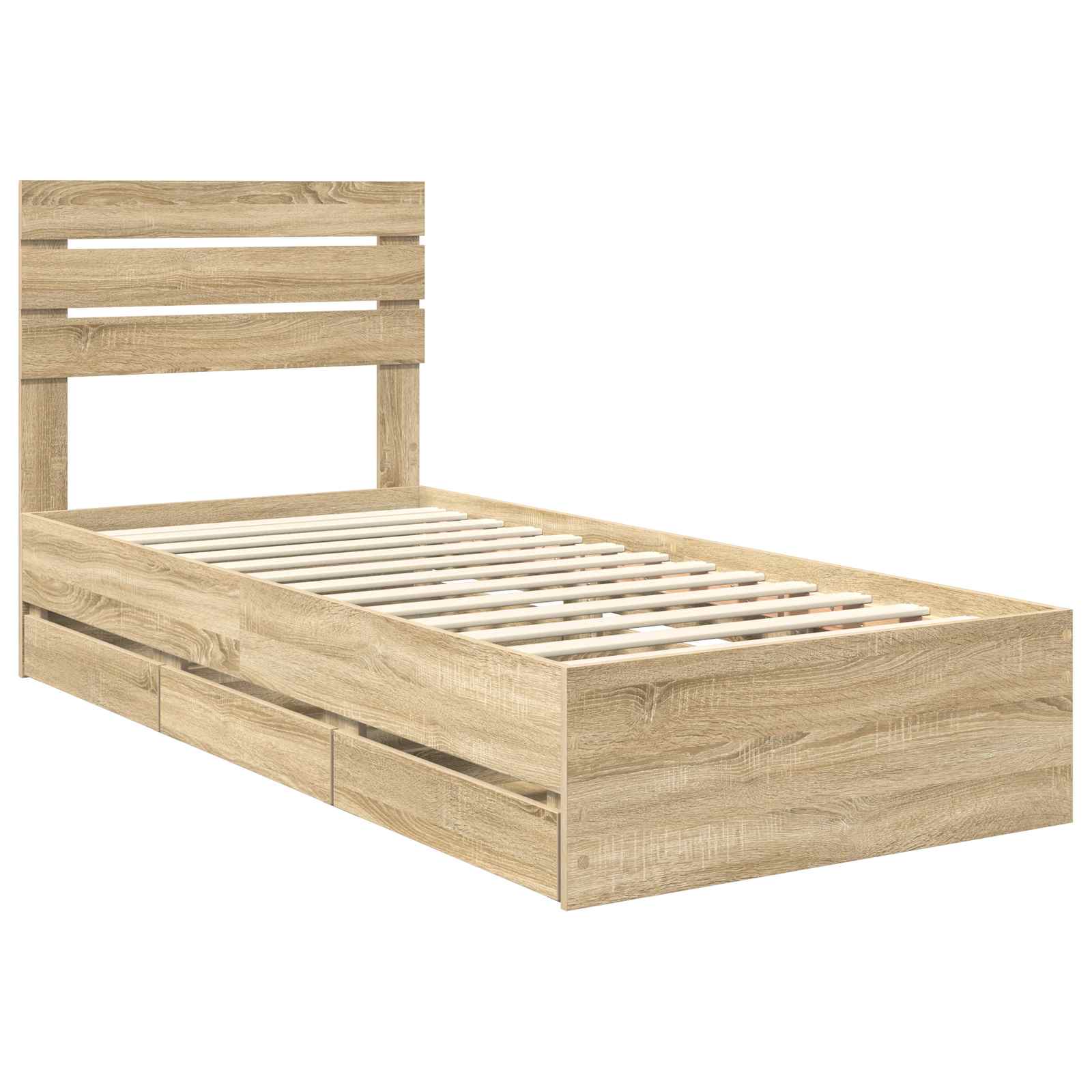 Cadre de lit Chêne Sonoma 100 x 200 cm Bois Ingénierie