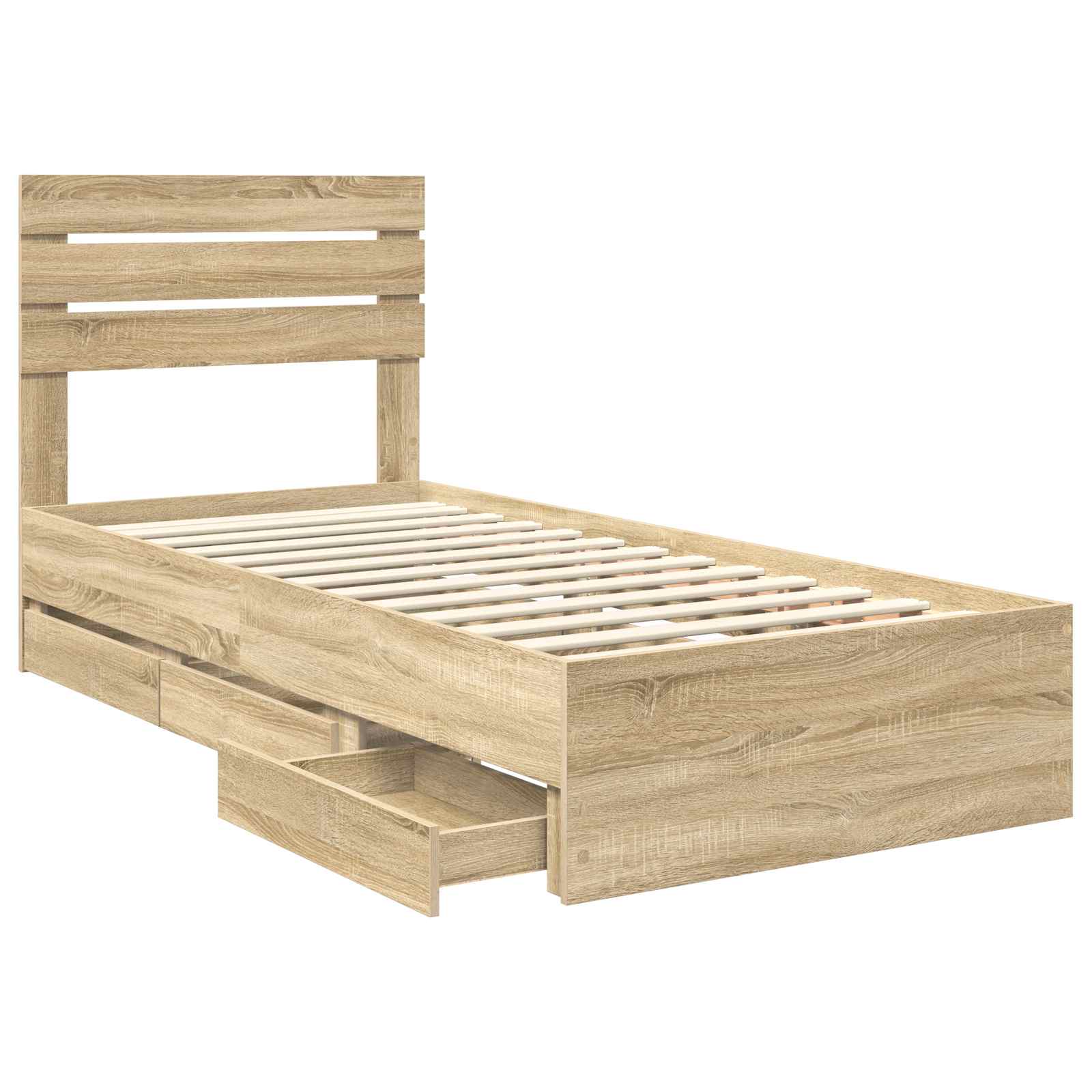 Cadre de lit Chêne Sonoma 100 x 200 cm Bois Ingénierie