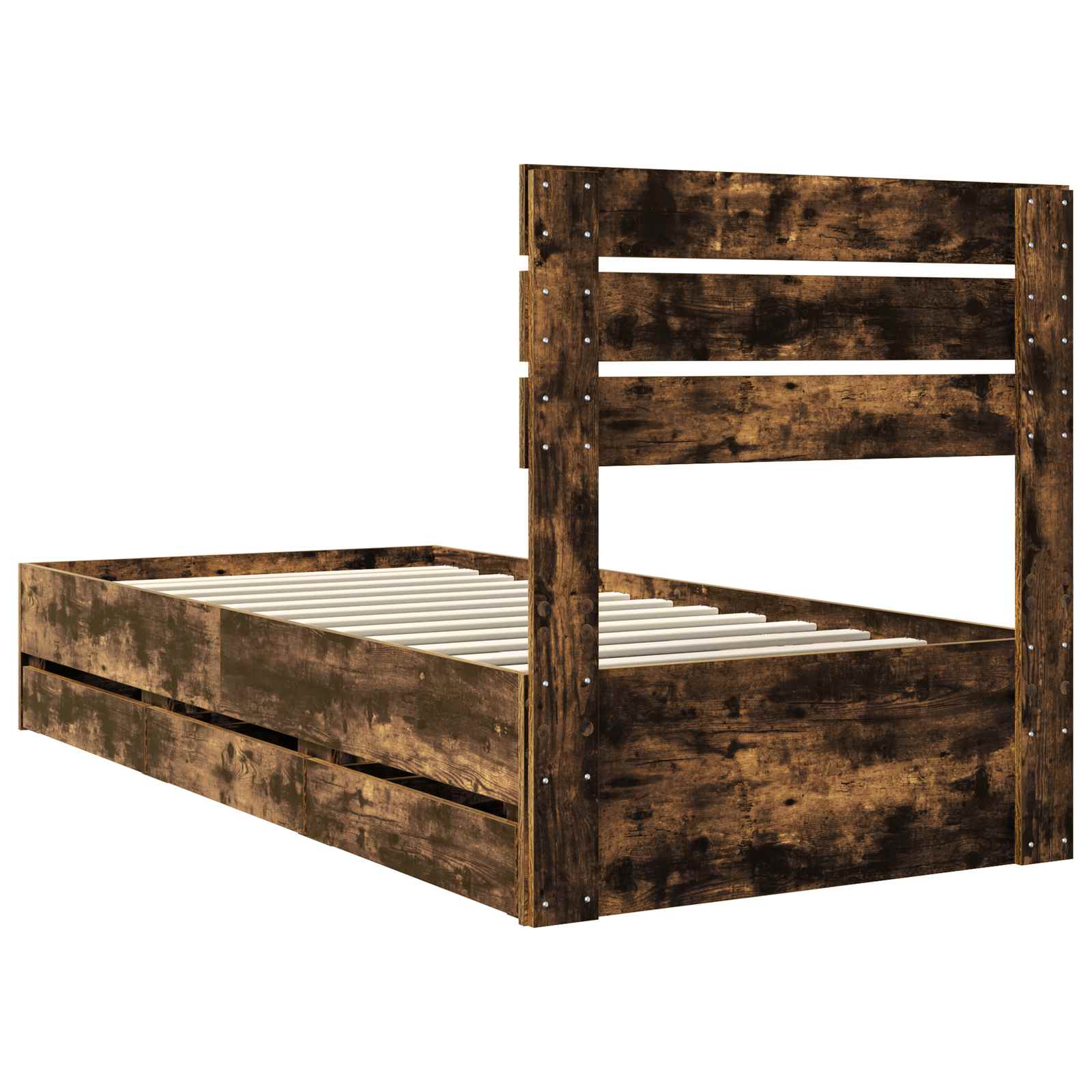 Cadre de lit Chêne fumé 100 x 200 cm Bois Ingénierie - XIOS