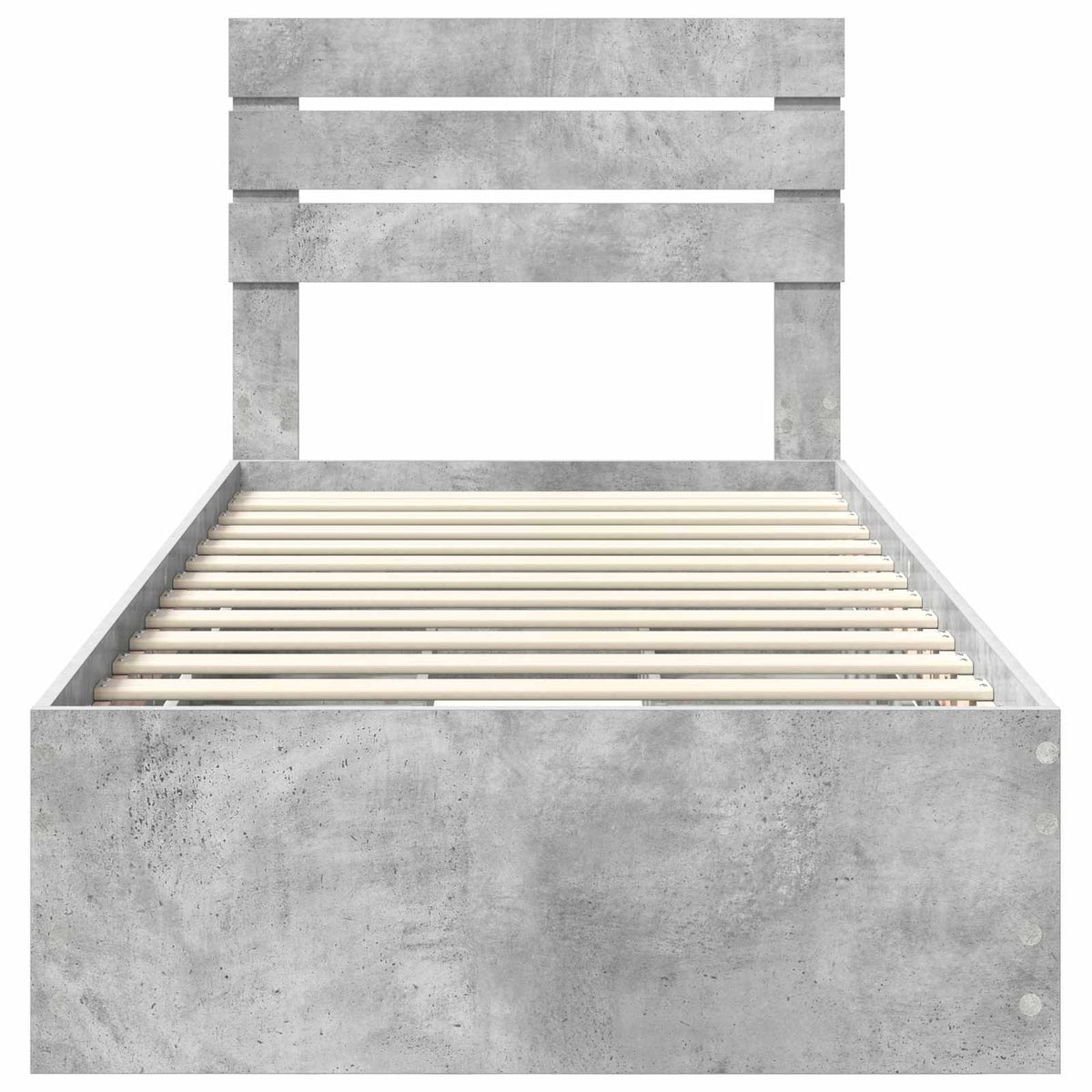 Cadre de lit avec tiroir Gris béton 90 x 190 cm Bois Ingénierie