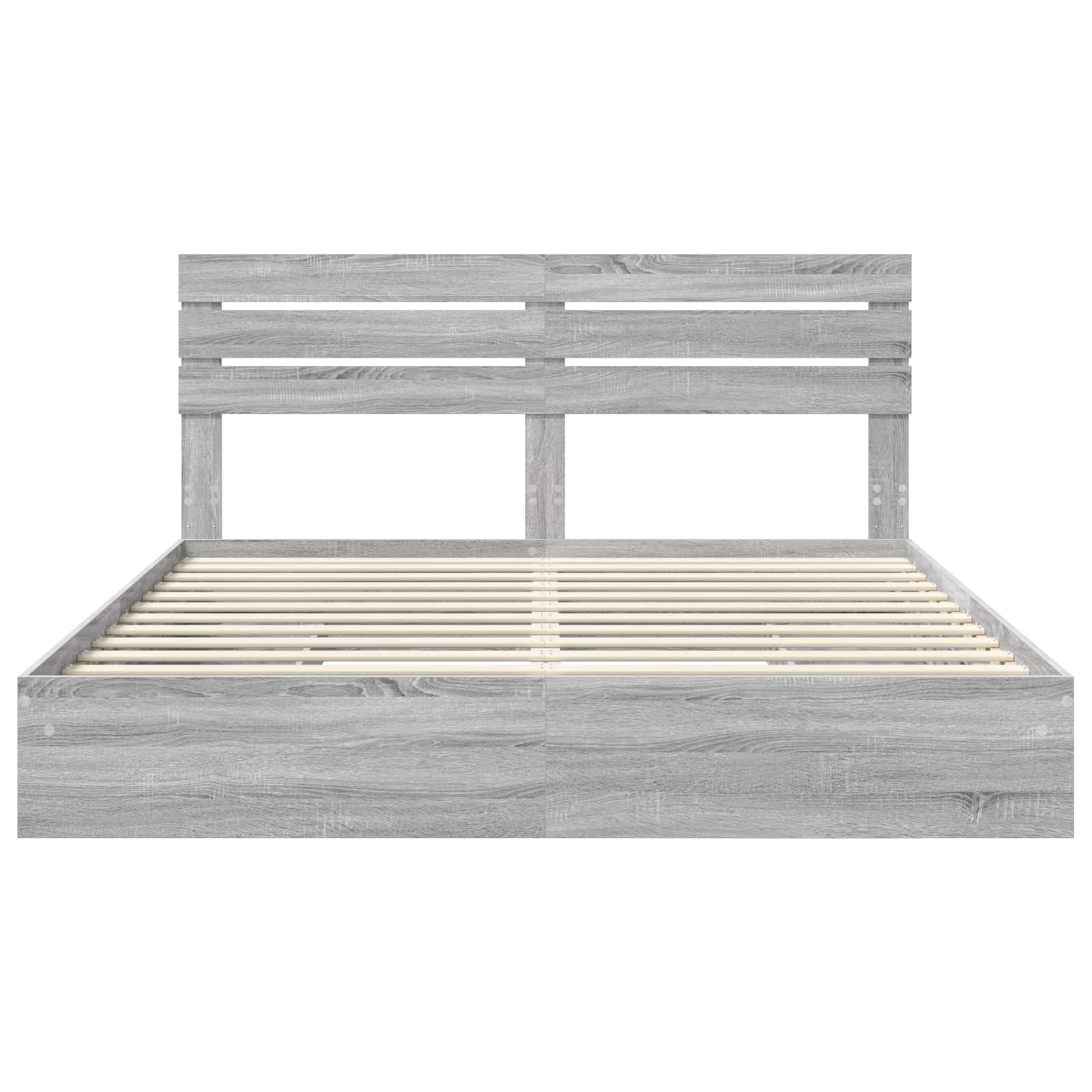 Lit de Rangement Gris Sonoma 200 x 200 cm Bois d'ingénierie - XIOS