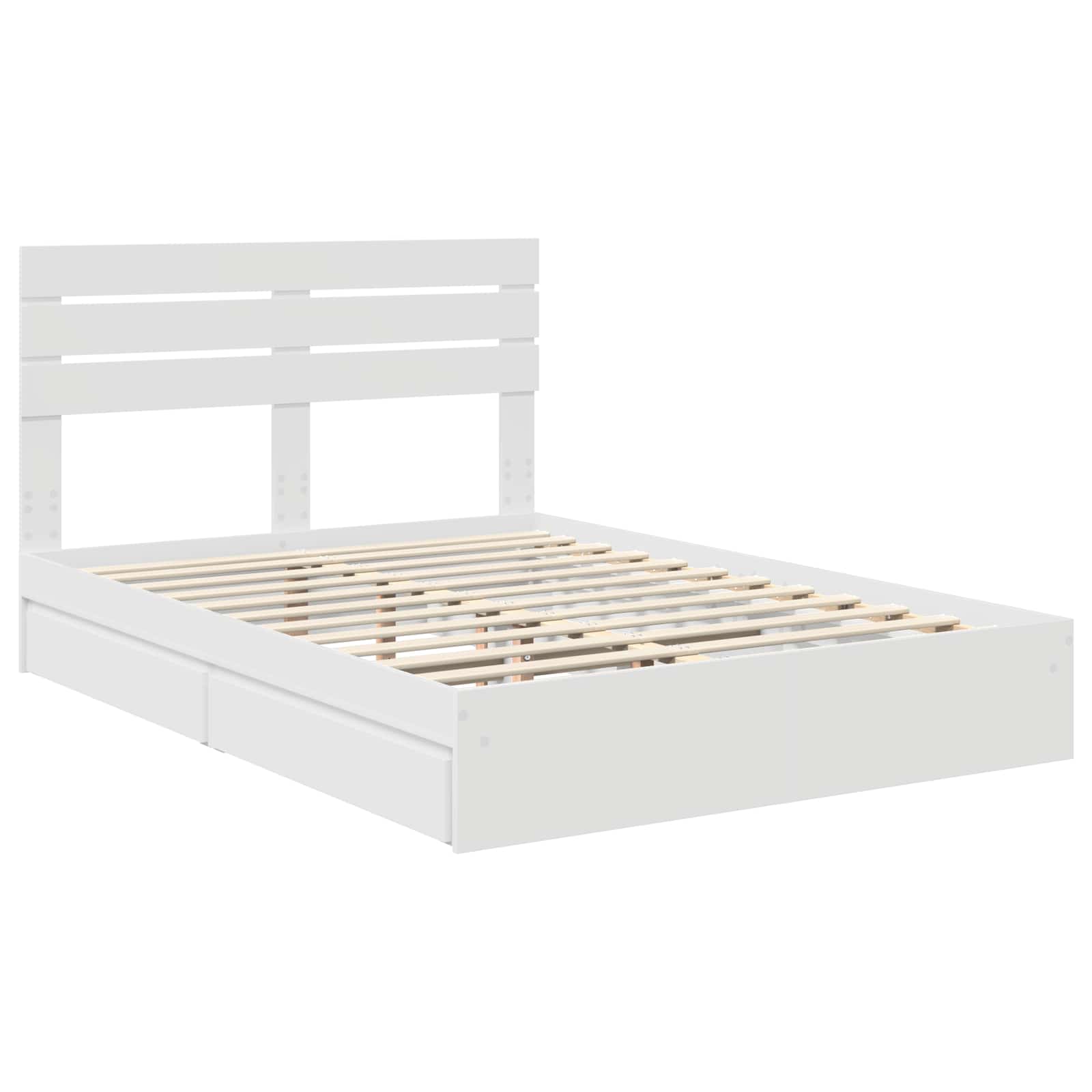 Lit de Rangement Blanc 160 x 200 cm Bois d'ingénierie - XIOS