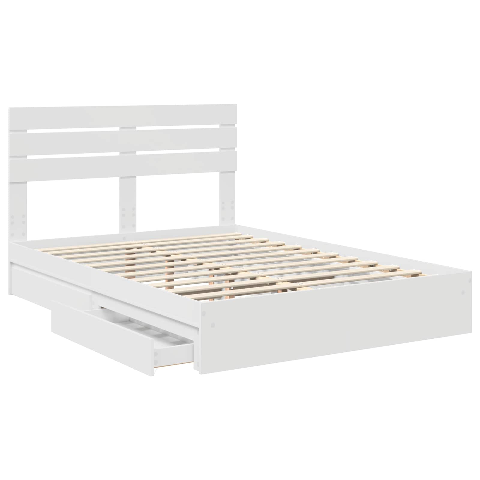 Lit de Rangement Blanc 160 x 200 cm Bois d'ingénierie - XIOS