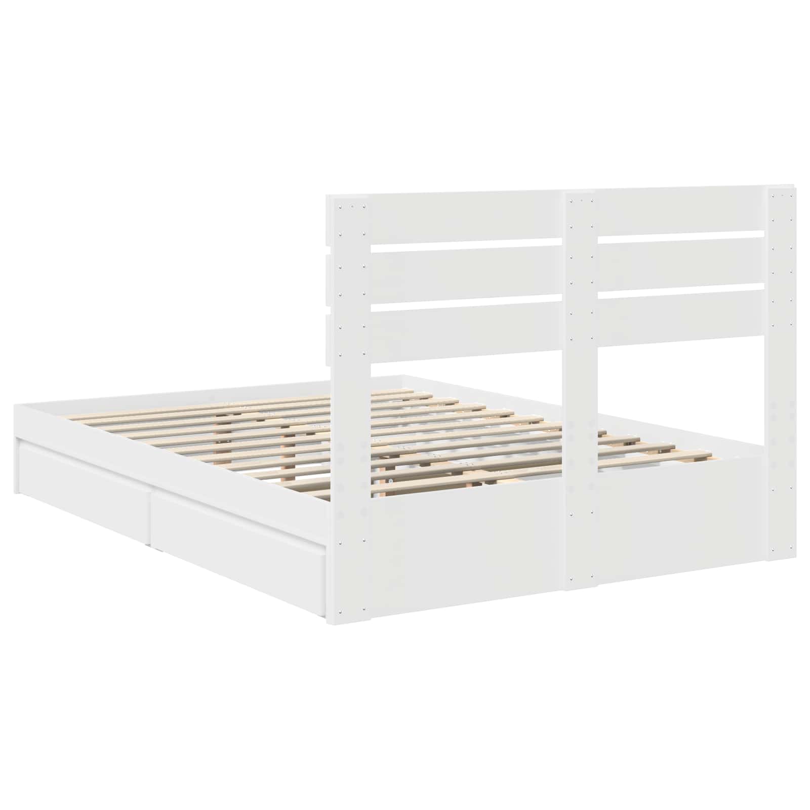 Lit de Rangement Blanc 160 x 200 cm Bois d'ingénierie - XIOS