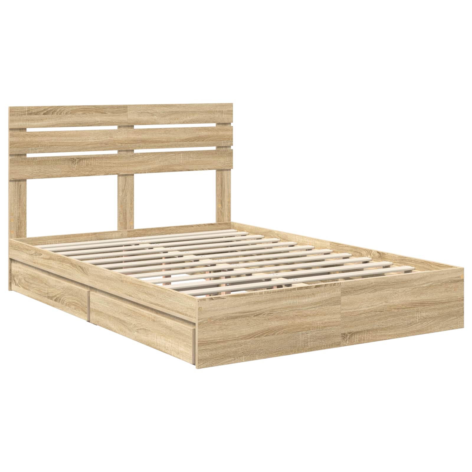 Lit de Rangement Chêne Sonoma 160 x 200 cm Bois d'ingénierie - XIOS