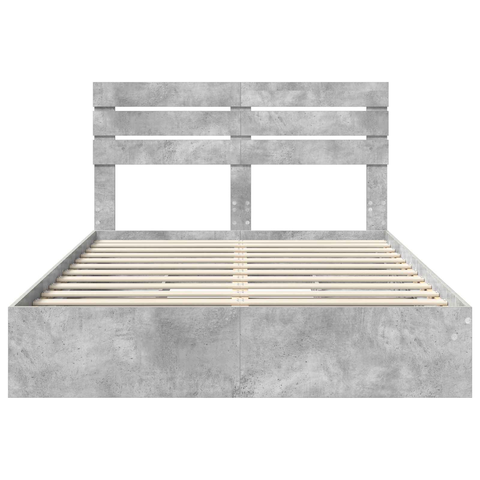 Lit de Rangement Gris béton 150 x 200 cm Bois d'ingénierie - XIOS