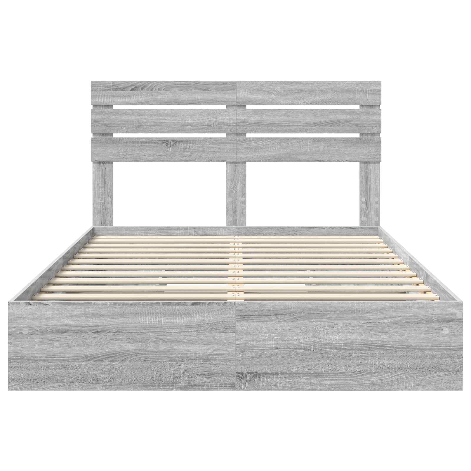 Lit de Rangement Gris Sonoma 150 x 200 cm Bois d'ingénierie - XIOS