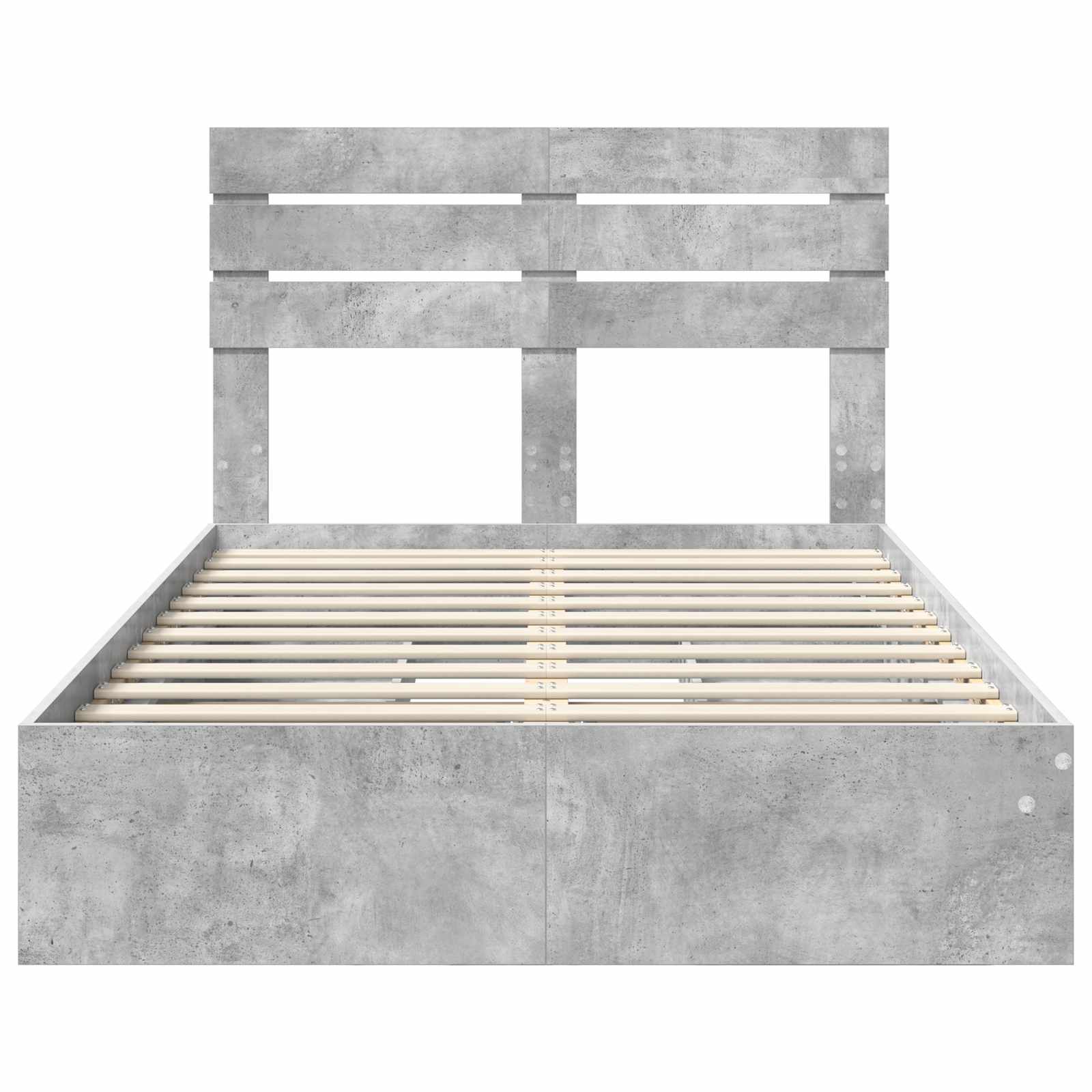 Lit de Rangement Gris béton 135 x 190 cm Bois d'ingénierie - XIOS