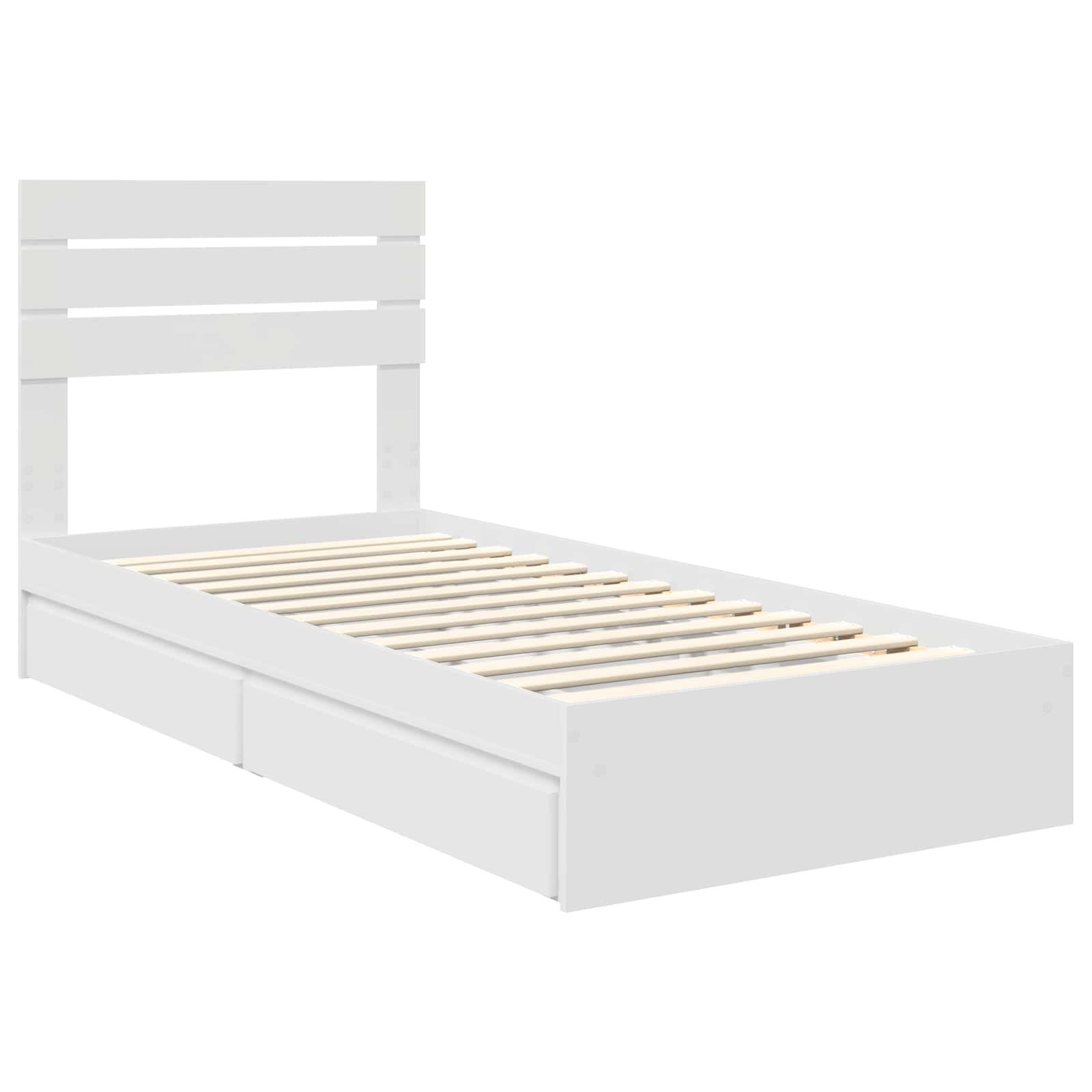 Lit de Rangement Blanc 90 x 200 cm Bois d'ingénierie - XIOS