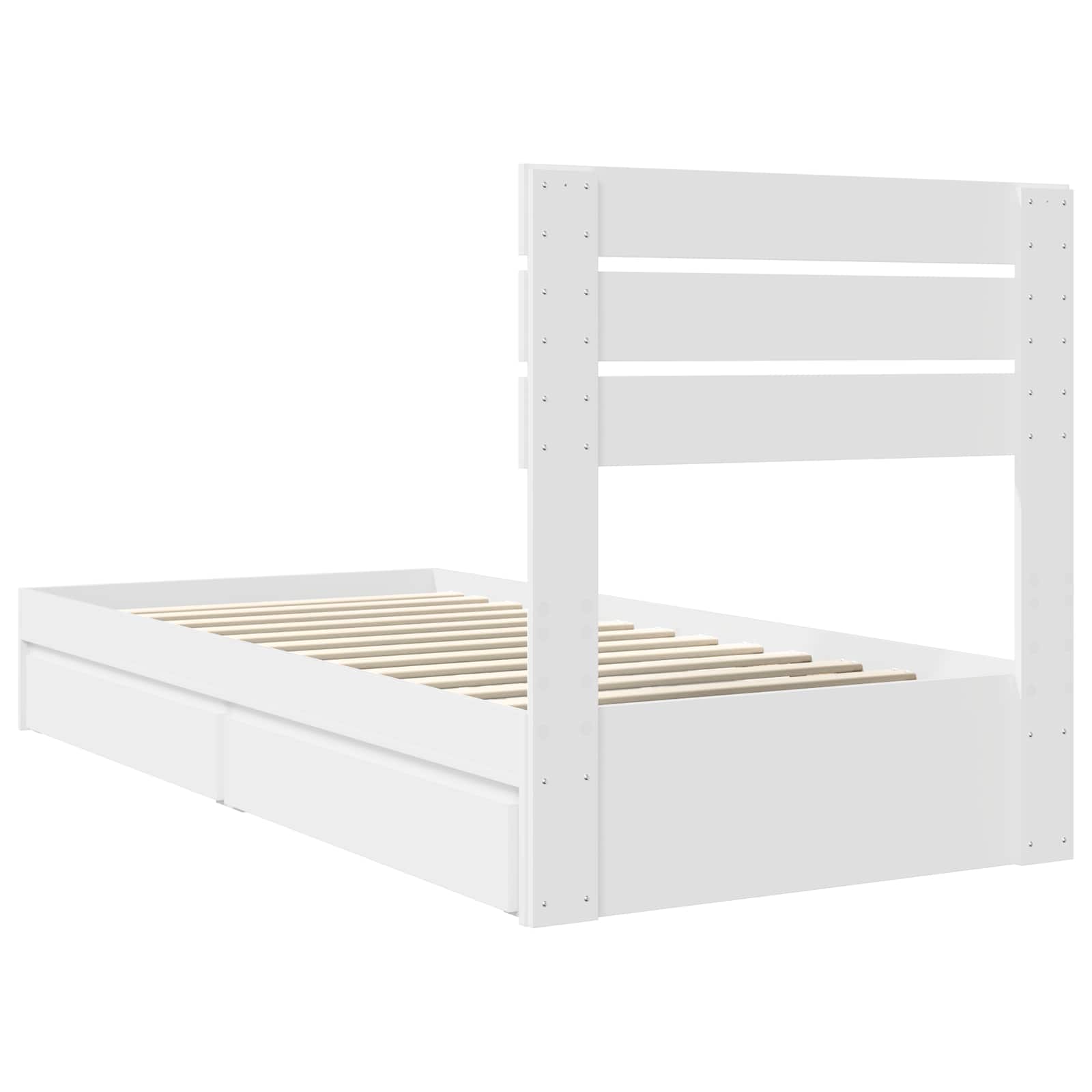 Lit de Rangement Blanc 90 x 200 cm Bois d'ingénierie - XIOS