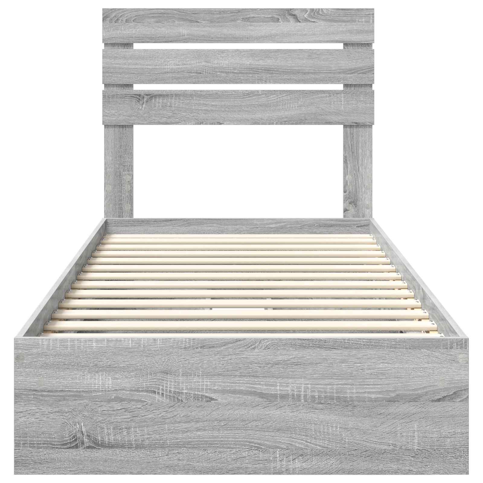 Lit de Rangement Gris Sonoma 90 x 200 cm Bois d'ingénierie - XIOS