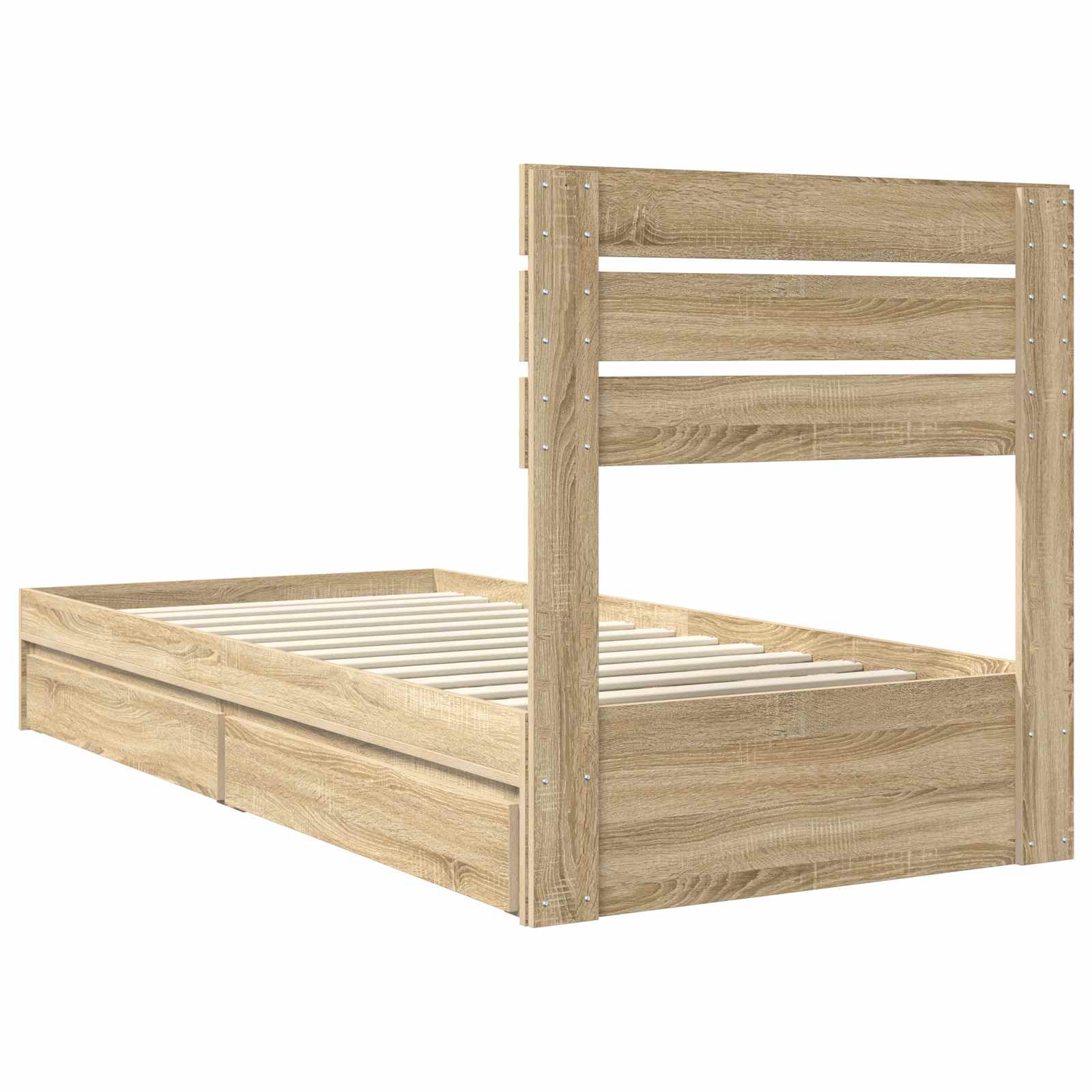 Lit de Rangement Chêne Sonoma 90 x 190 cm Bois d'ingénierie - XIOS