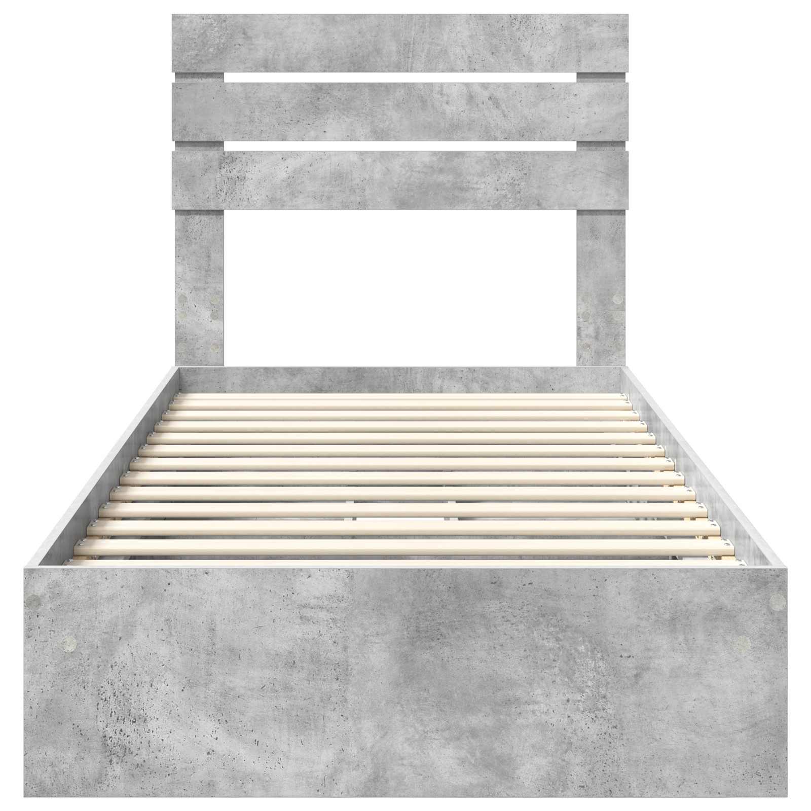 Lit de Rangement Gris béton 90 x 190 cm Bois d'ingénierie - XIOS