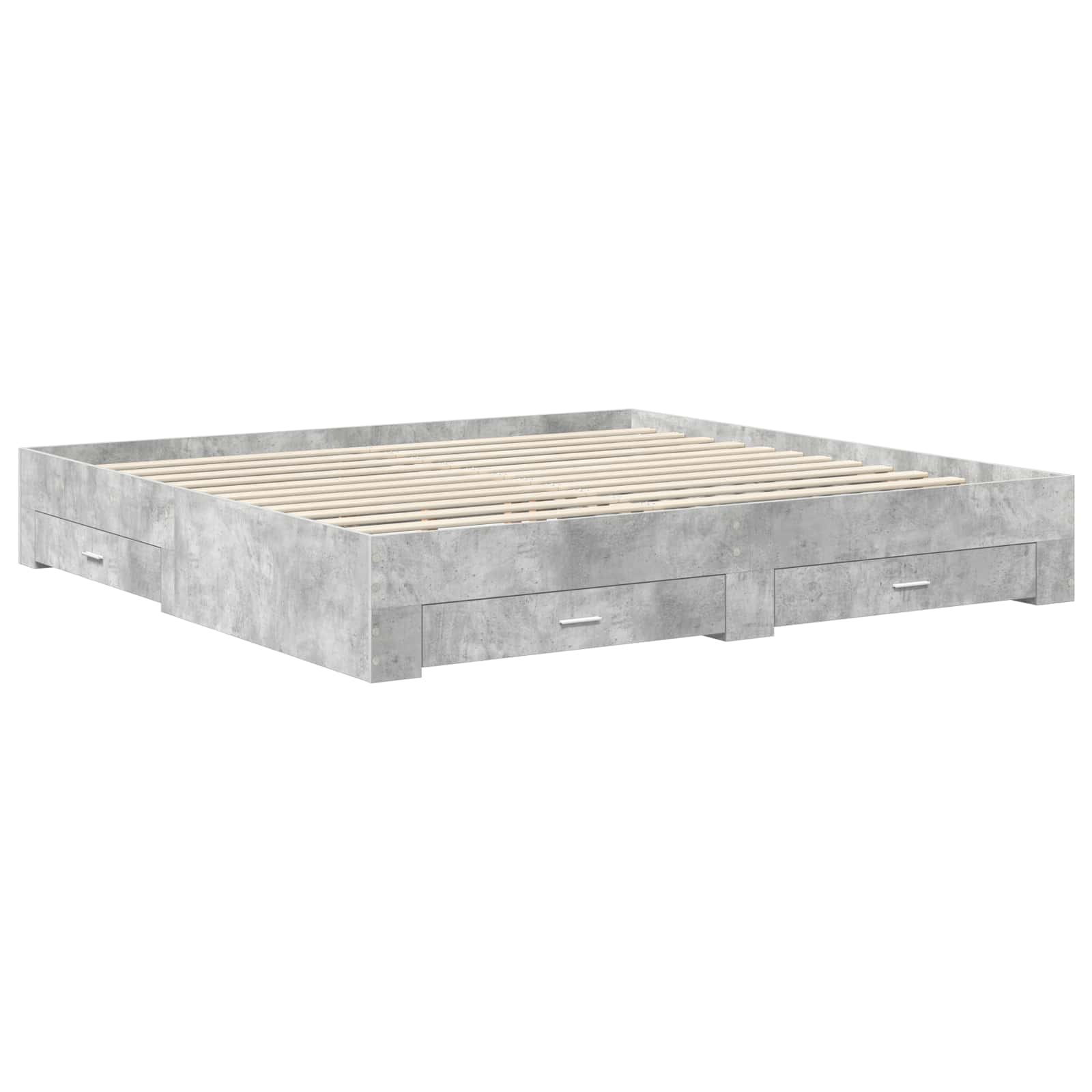 Cadre de lit Chêne fumé 200 x 200 cm Bois d'ingénierie - XIOS
