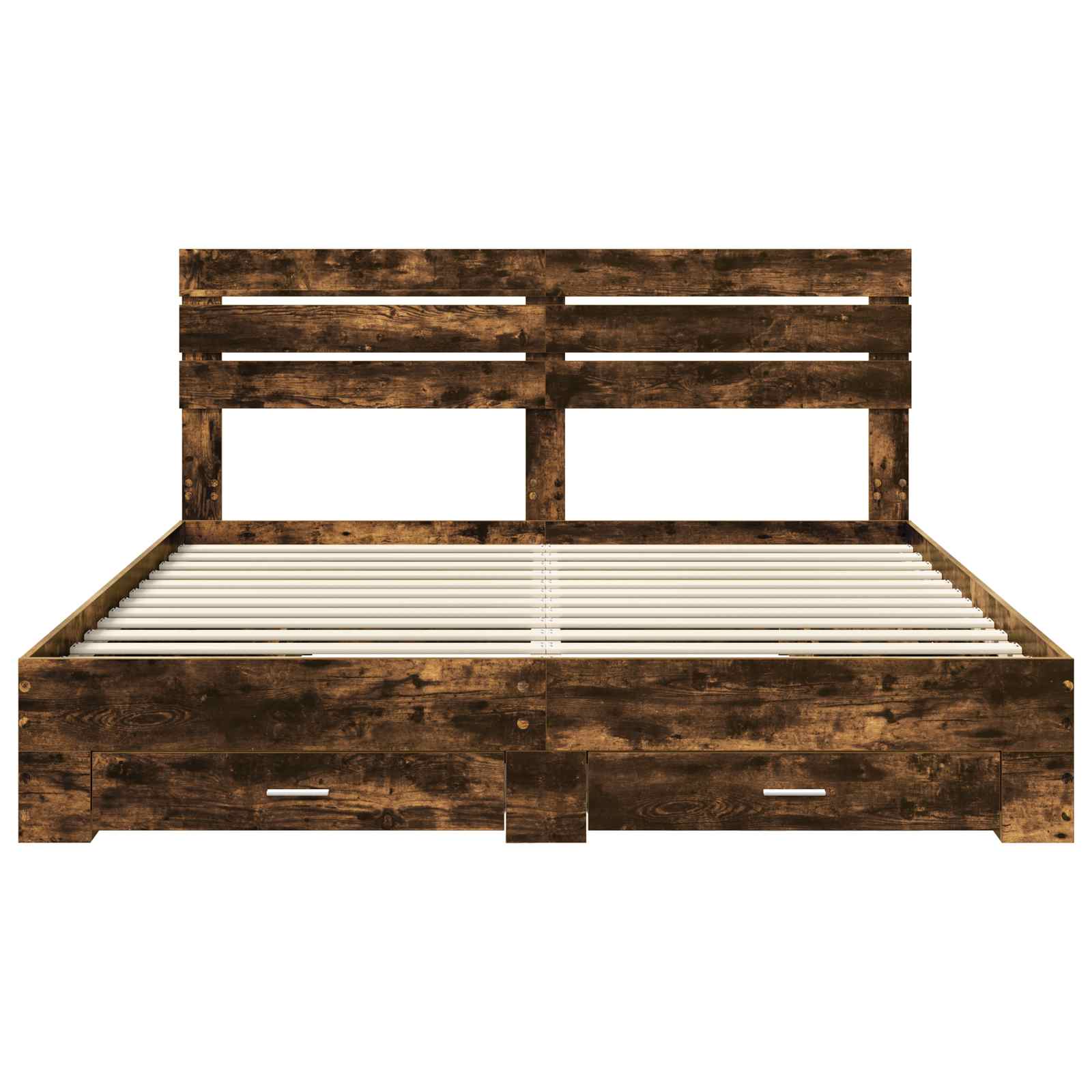 Cadre de lit Chêne fumé 200 x 200 cm Bois d'ingénierie - XIOS