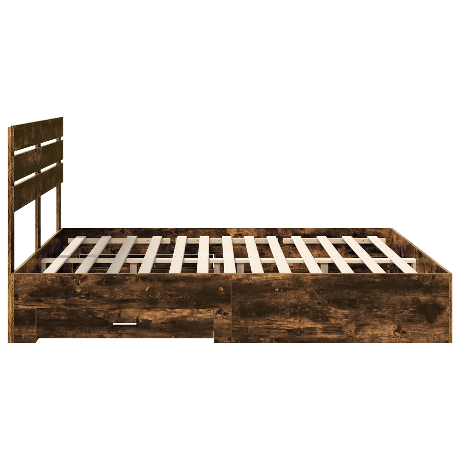 Cadre de lit Chêne fumé 200 x 200 cm Bois d'ingénierie - XIOS