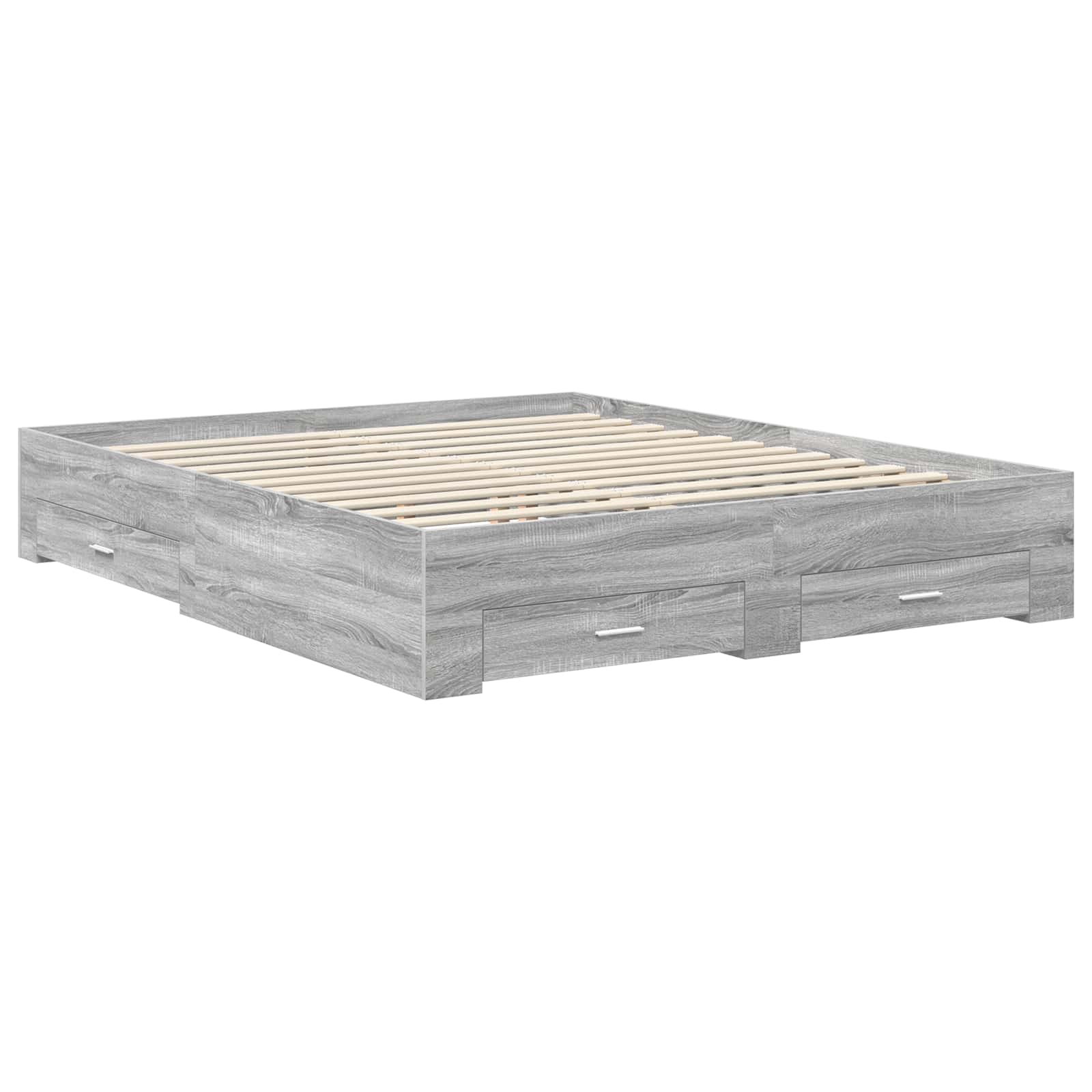 Cadre de lit Gris Sonoma 160 x 200 cm Bois d'ingénierie - XIOS