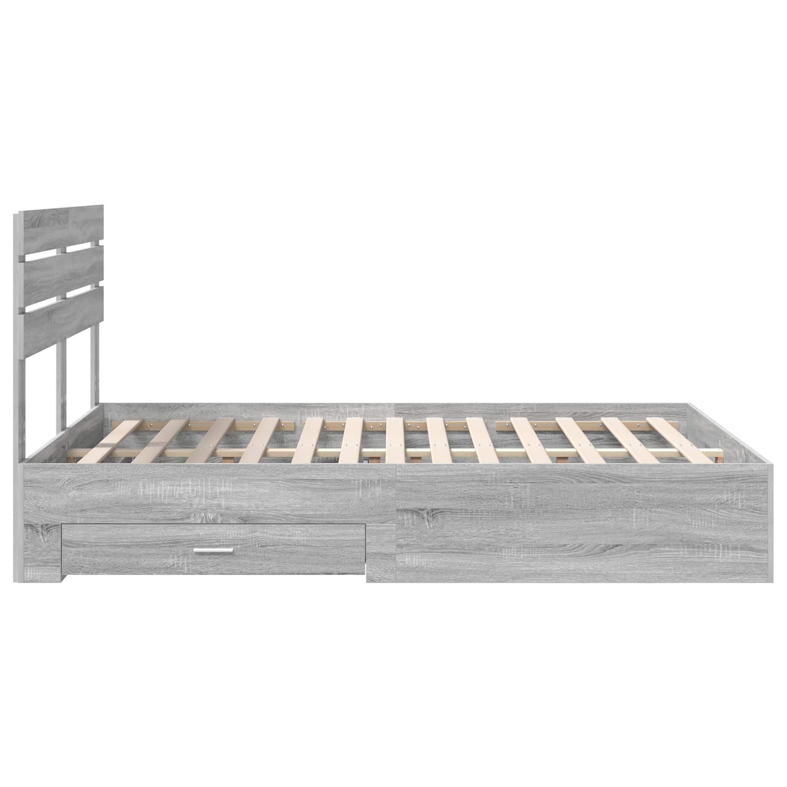 Cadre de lit Gris Sonoma 160 x 200 cm Bois d'ingénierie - XIOS