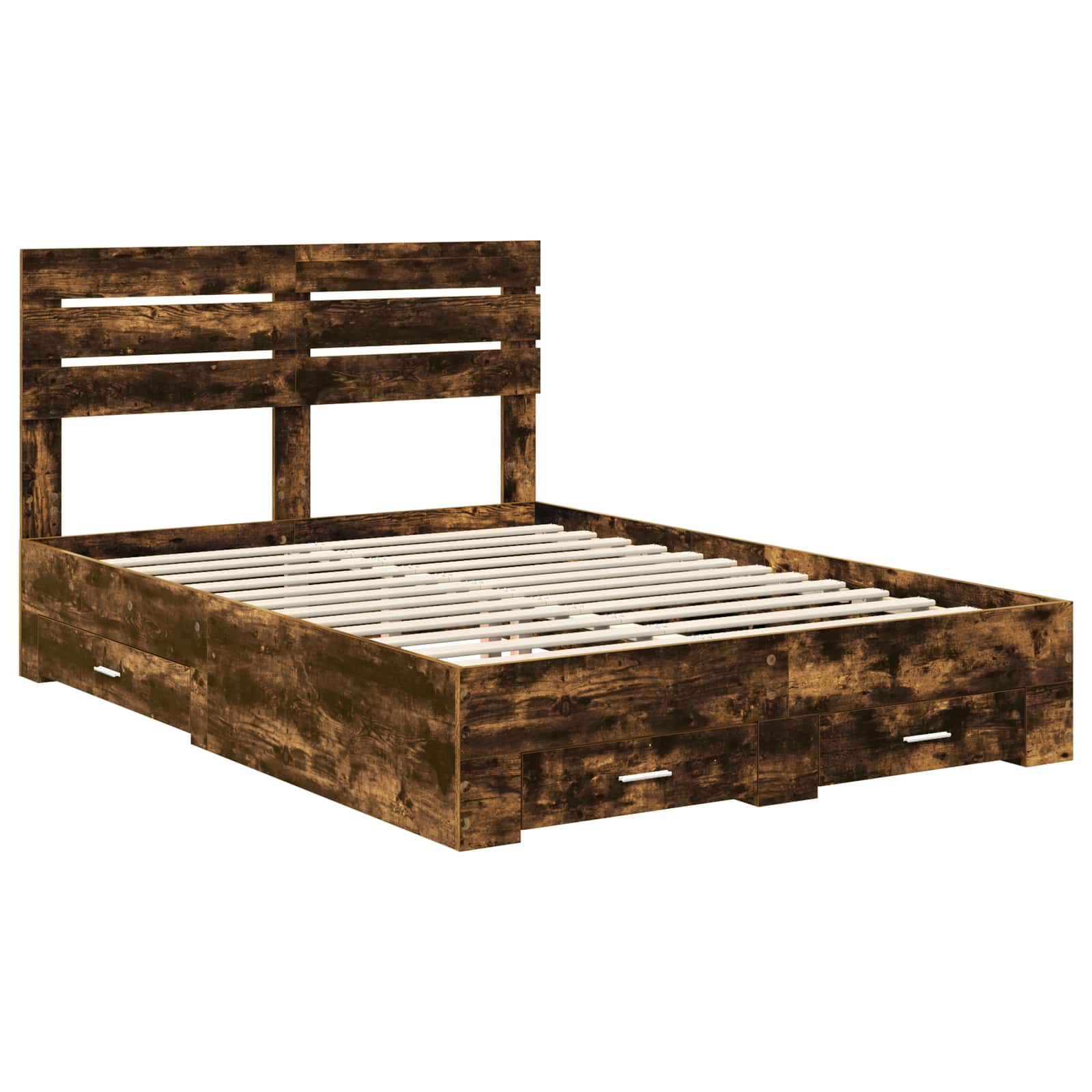 Cadre de lit Chêne fumé 150 x 200 cm Bois d'ingénierie - XIOS