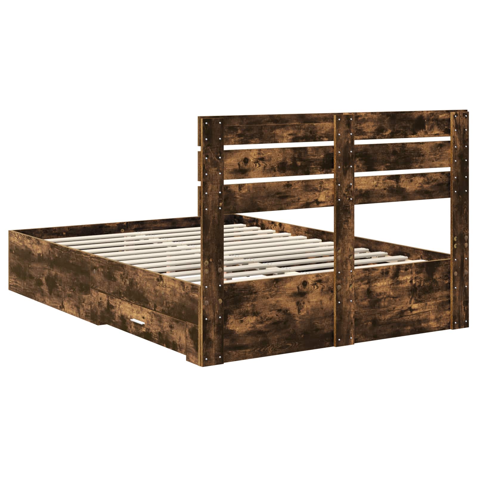 Cadre de lit Chêne fumé 150 x 200 cm Bois d'ingénierie - XIOS