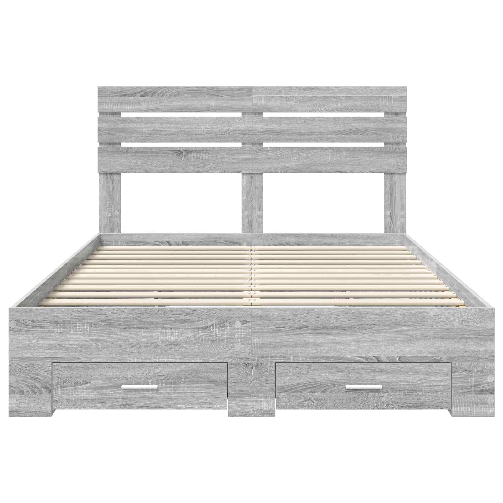 Cadre de lit Gris Sonoma 150 x 200 cm Bois d'ingénierie - XIOS