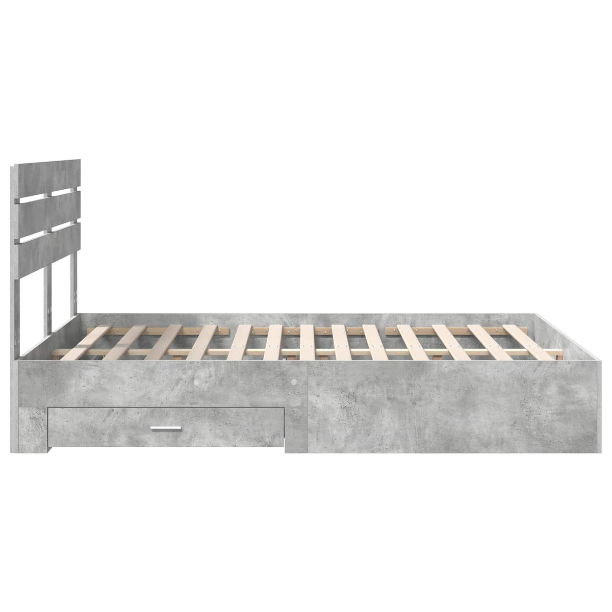 Cadre de lit Gris béton 140 x 200 cm Bois d'ingénierie
