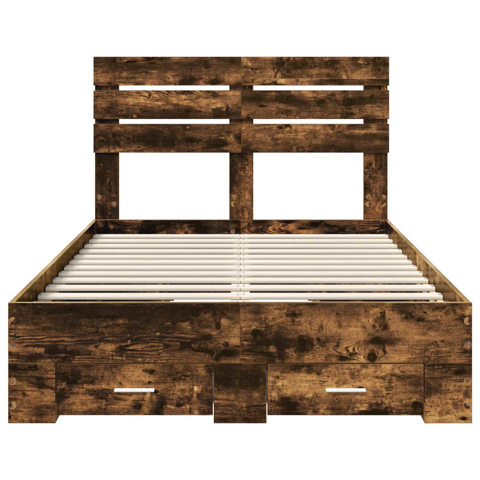 Cadre de lit Chêne fumé 135 x 190 cm Bois d'ingénierie - XIOS