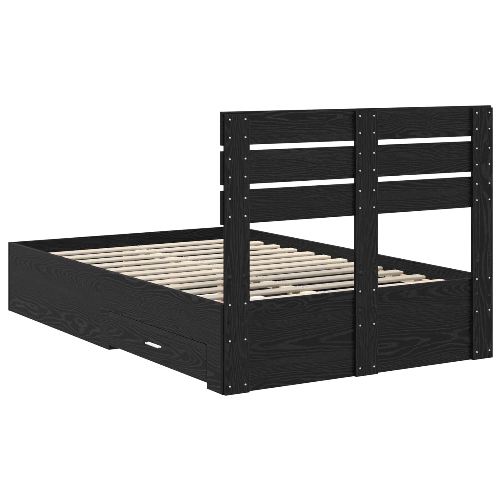 Cadre de lit Chêne noir 120 x 190 cm Bois d'ingénierie - XIOS