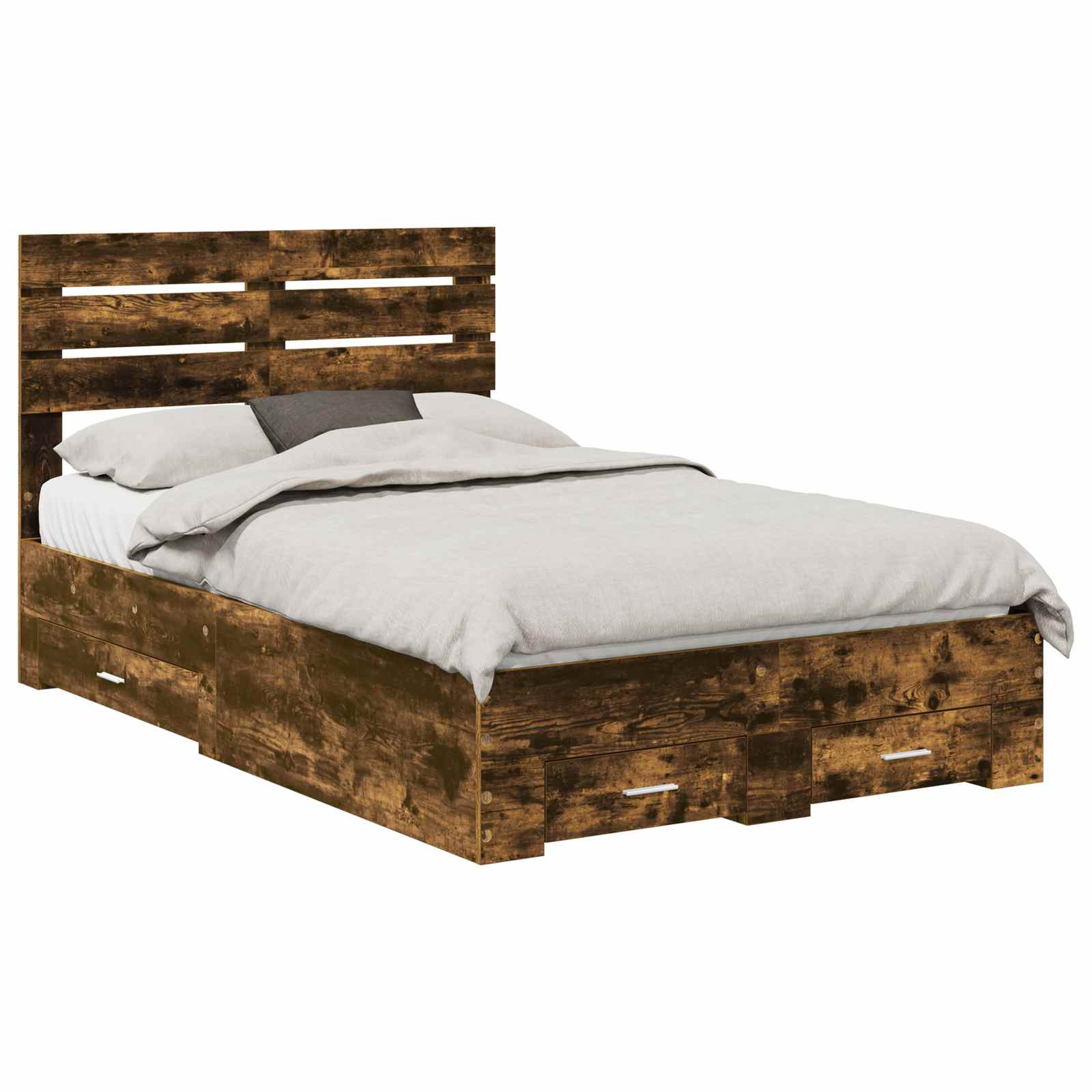 Cadre de lit Chêne fumé 120 x 190 cm Bois d'ingénierie - XIOS