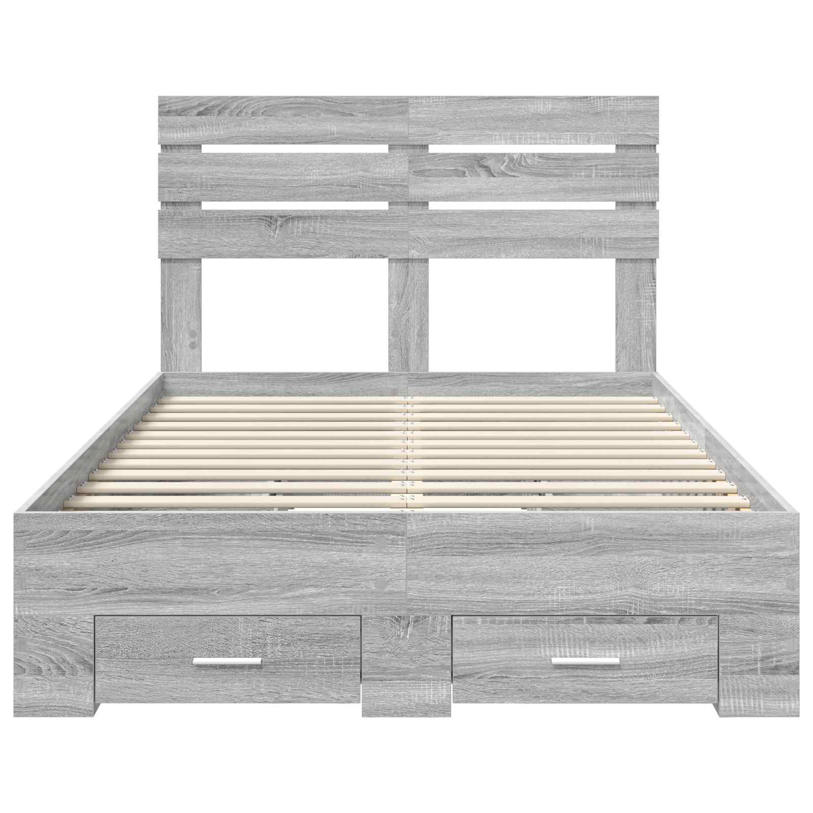 Cadre de lit Gris Sonoma 120 x 190 cm Bois d'ingénierie - XIOS