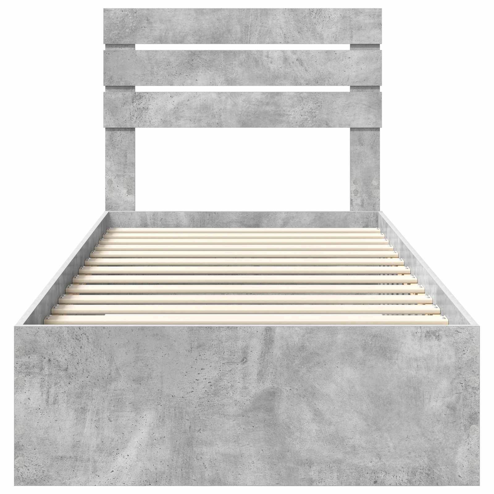 Cadre de lit Gris béton 100 x 200 cm Bois d'ingénierie - XIOS