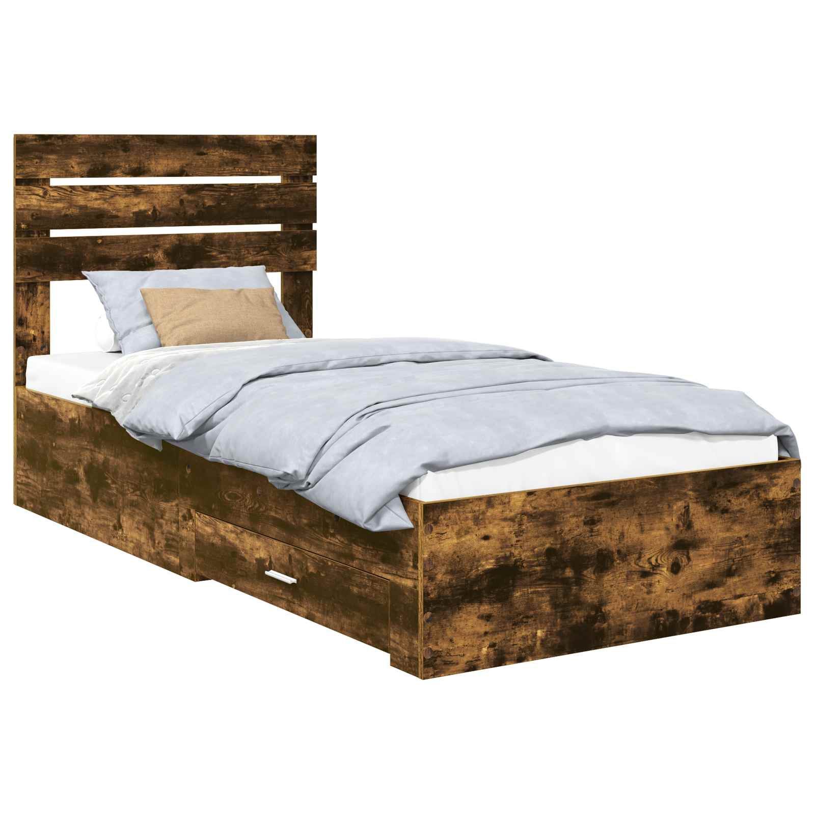 Cadre de lit Chêne fumé 100 x 200 cm Bois d'ingénierie - XIOS