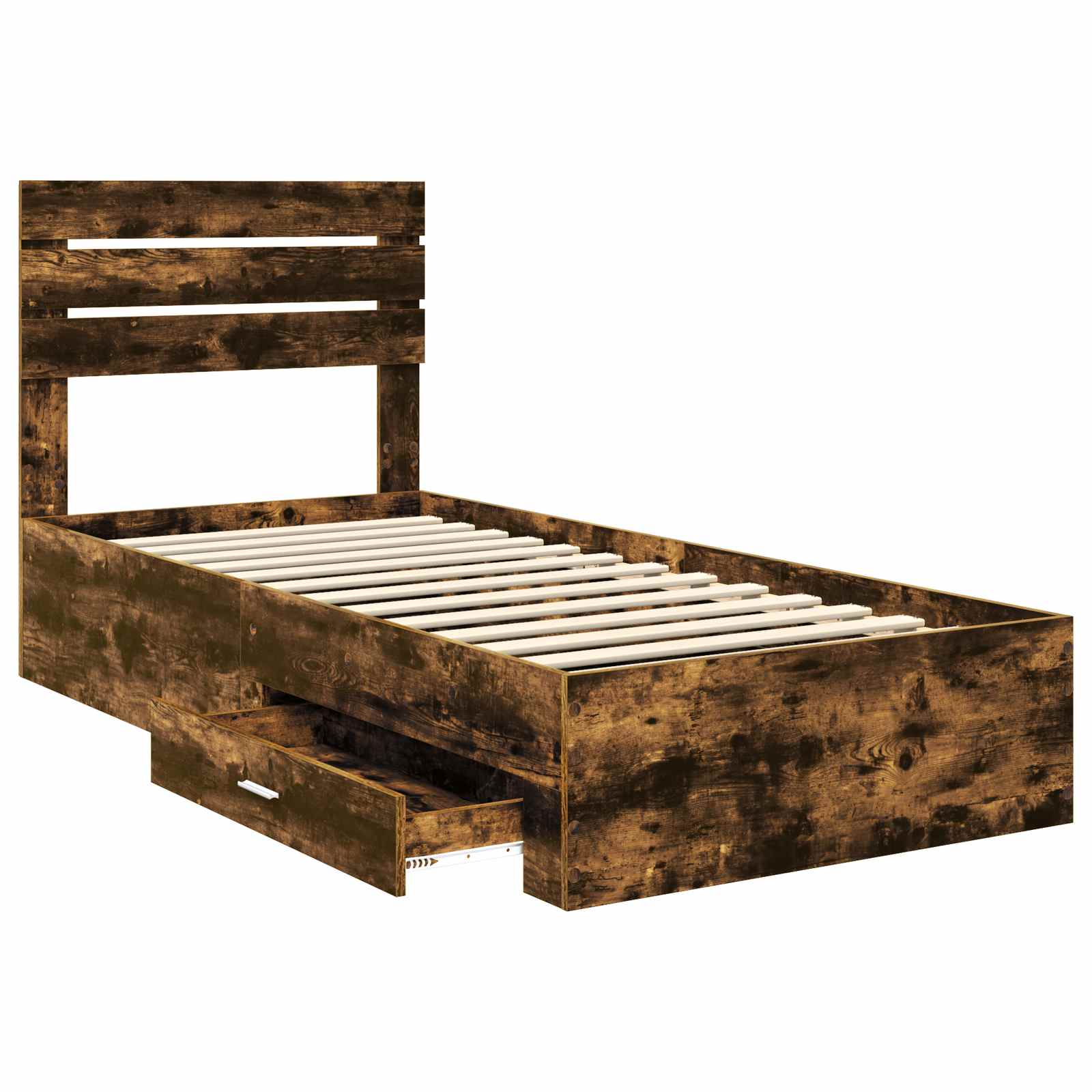 Cadre de lit Chêne fumé 100 x 200 cm Bois d'ingénierie - XIOS