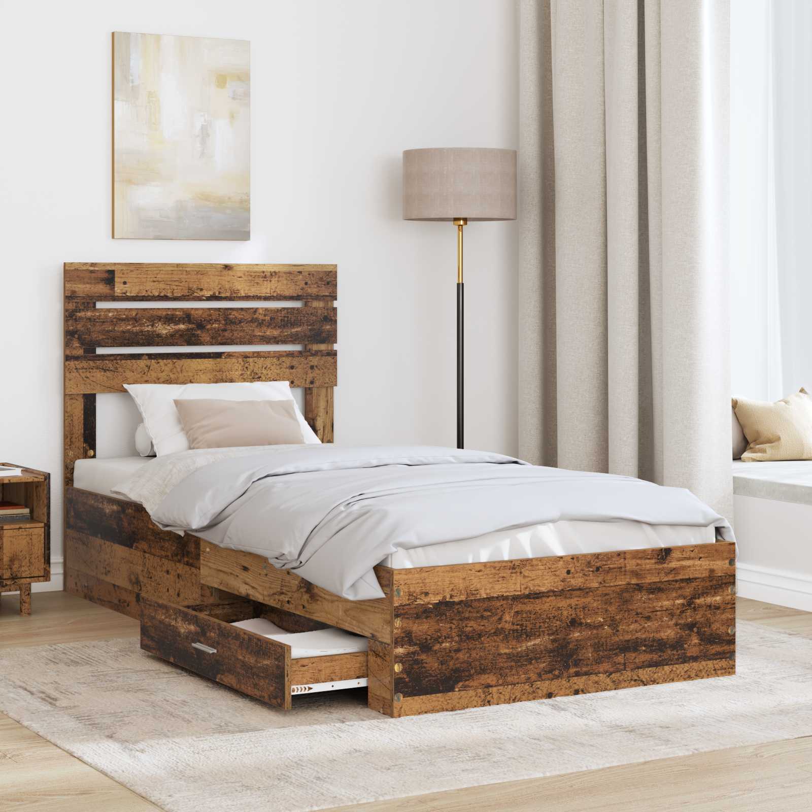 Cadre de lit Bois ancien 100 x 200 cm Bois d'ingénierie - XIOS