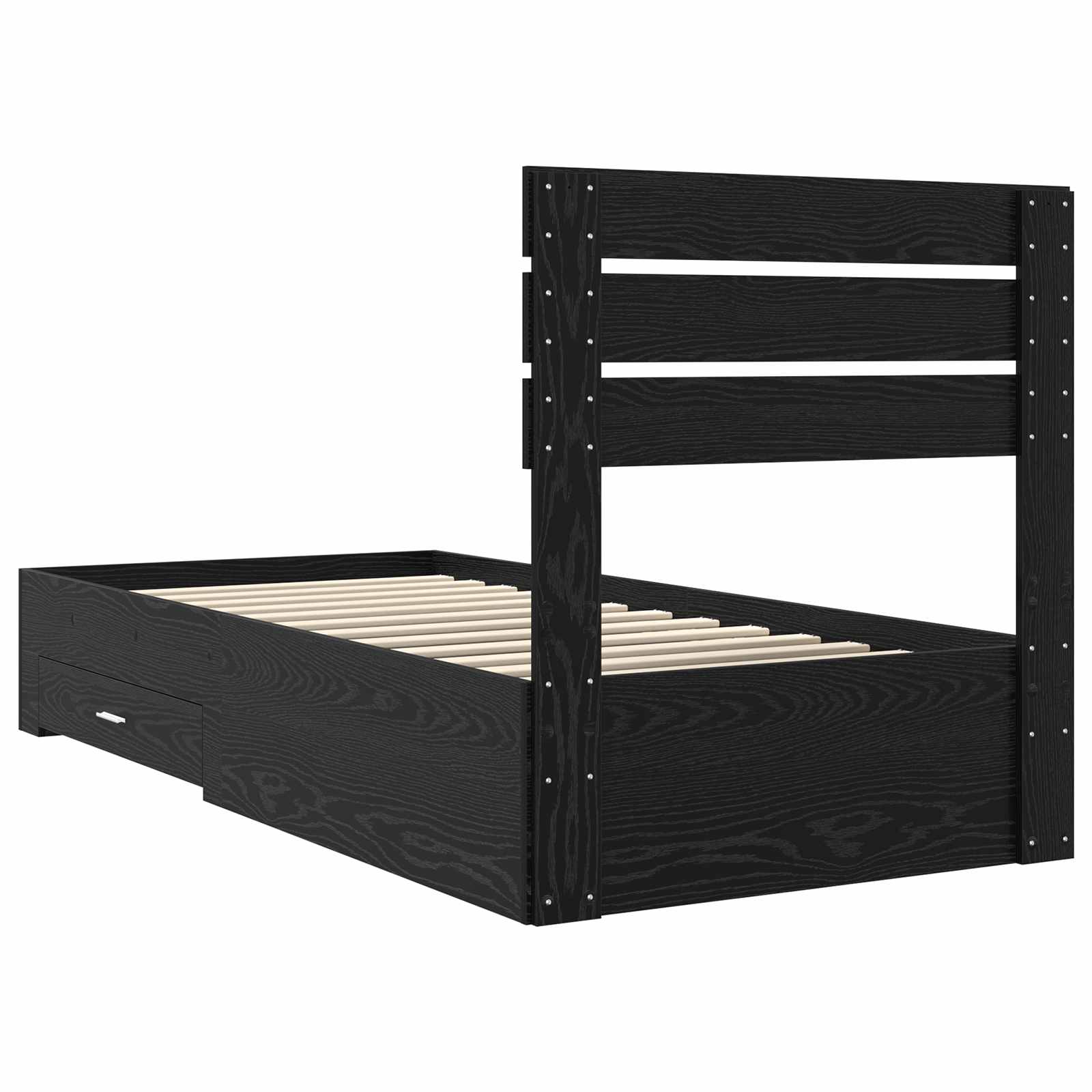 Cadre de lit Chêne noir 90 x 190 cm Bois d'ingénierie - XIOS