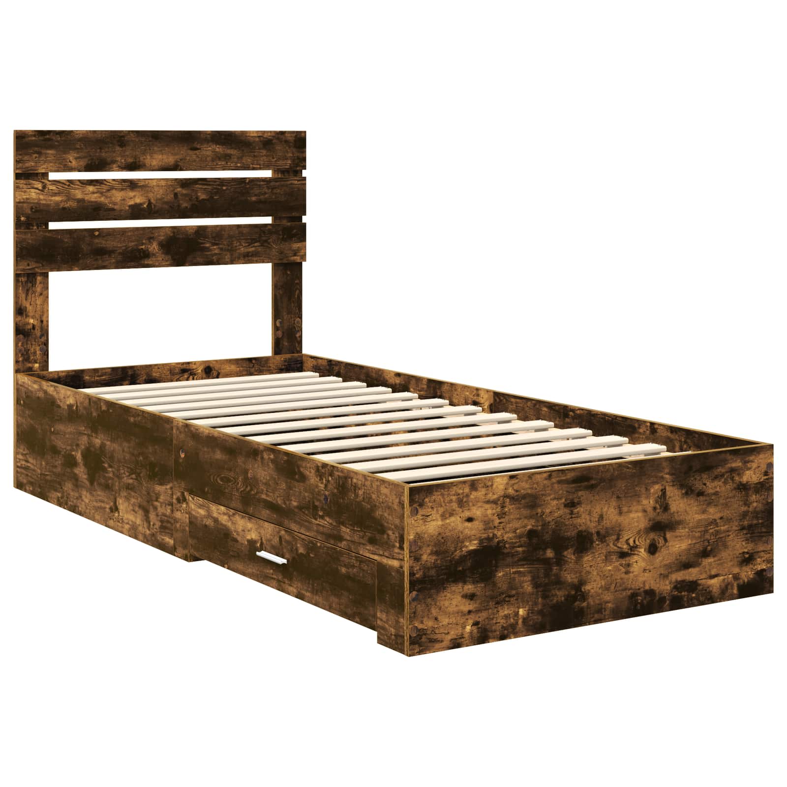 Cadre de lit Chêne fumé 90 x 190 cm Bois d'ingénierie - XIOS