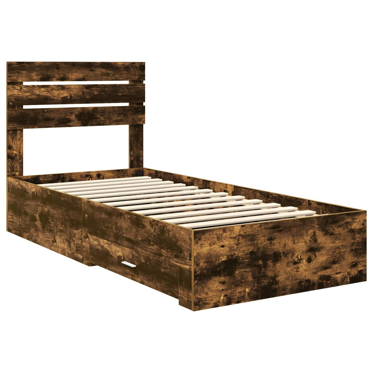 Cadre de lit Chêne fumé 90 x 190 cm Bois d'ingénierie