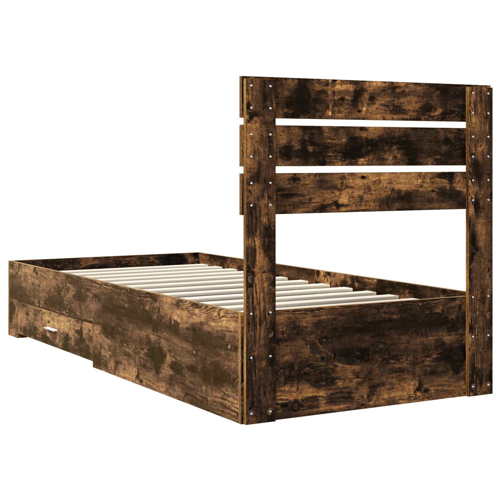 Cadre de lit Chêne fumé 90 x 190 cm Bois d'ingénierie - XIOS
